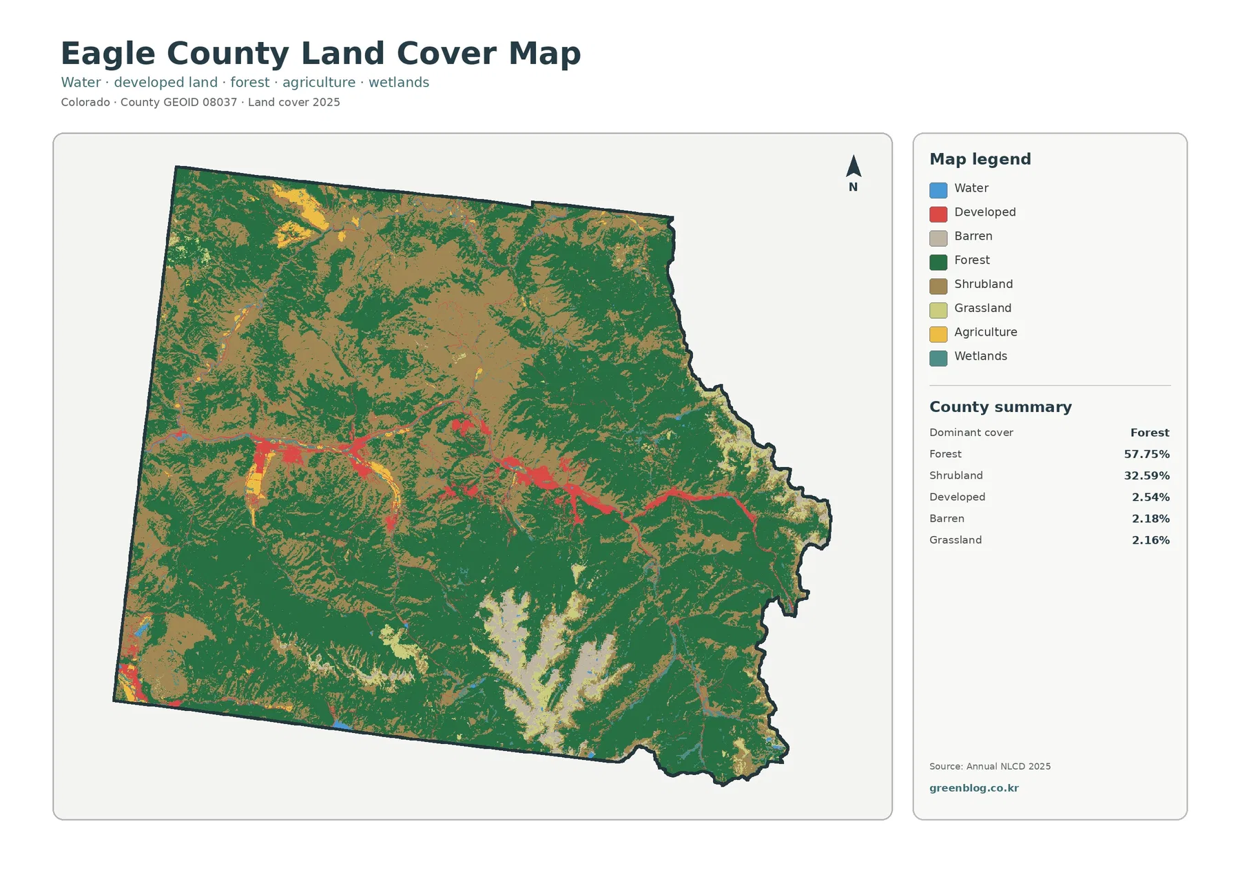 Eagle County land cover map