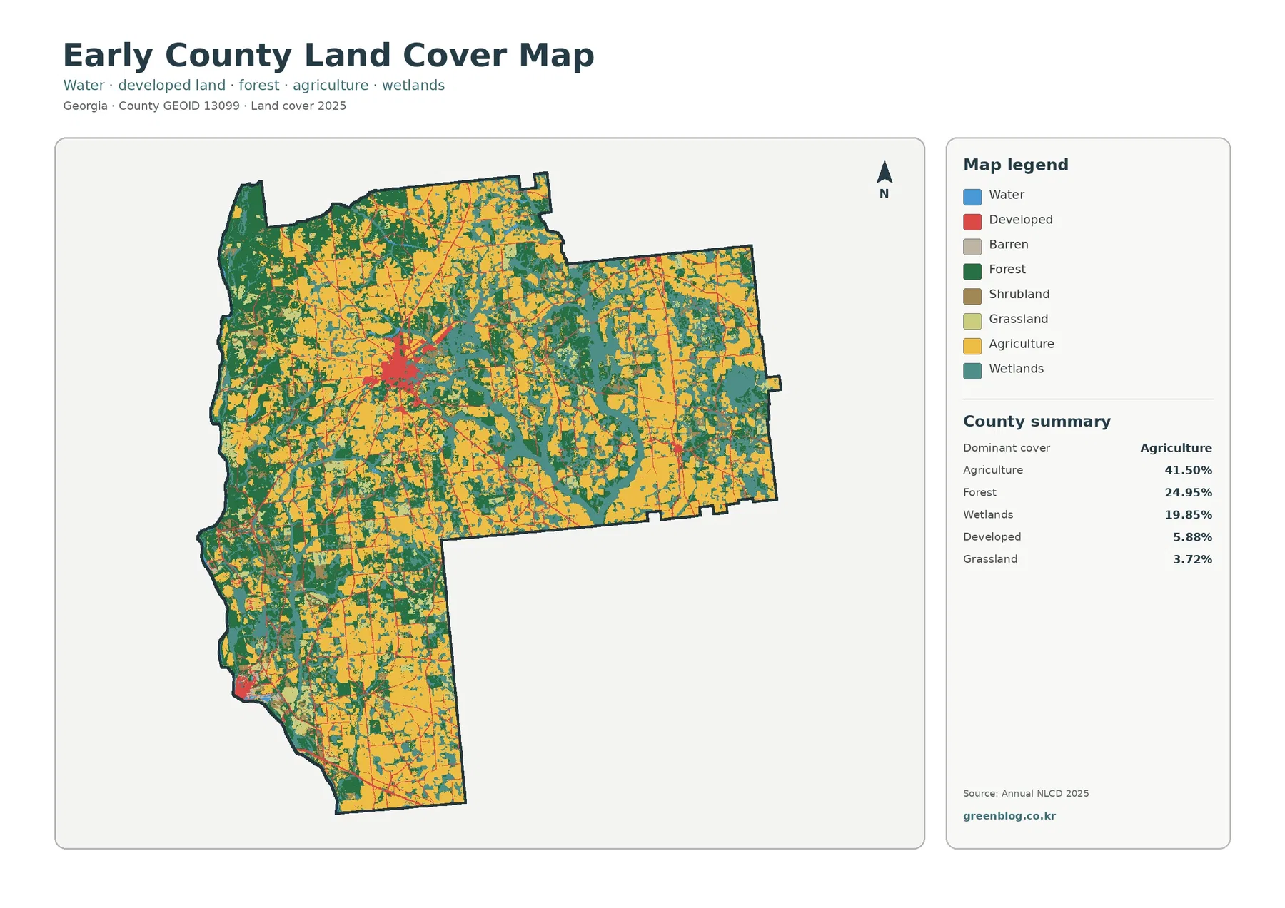 Early County land cover map