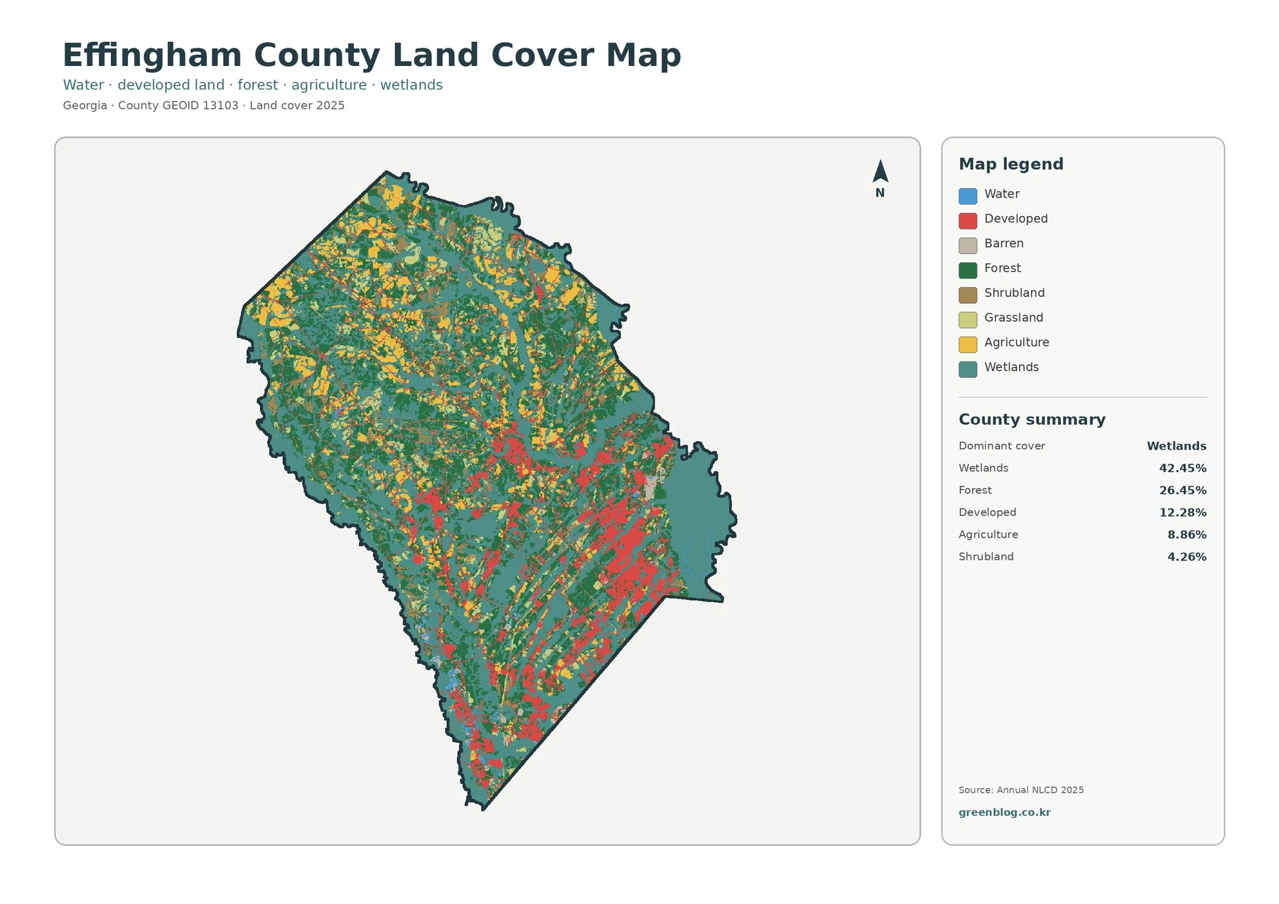 Effingham County land cover map