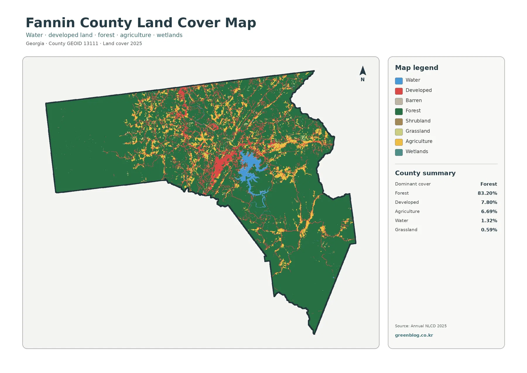 Fannin County land cover map
