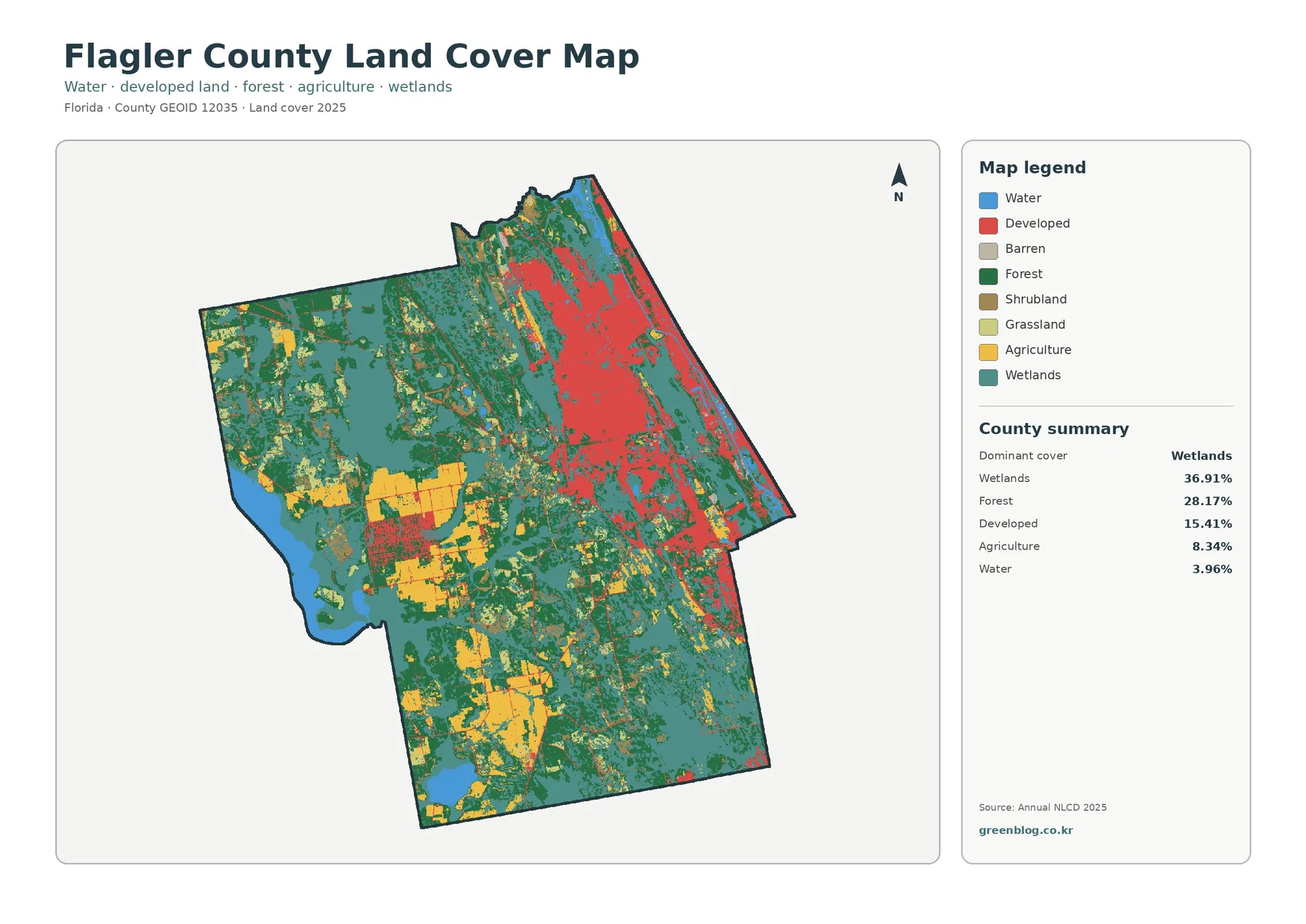 Flagler County land cover map