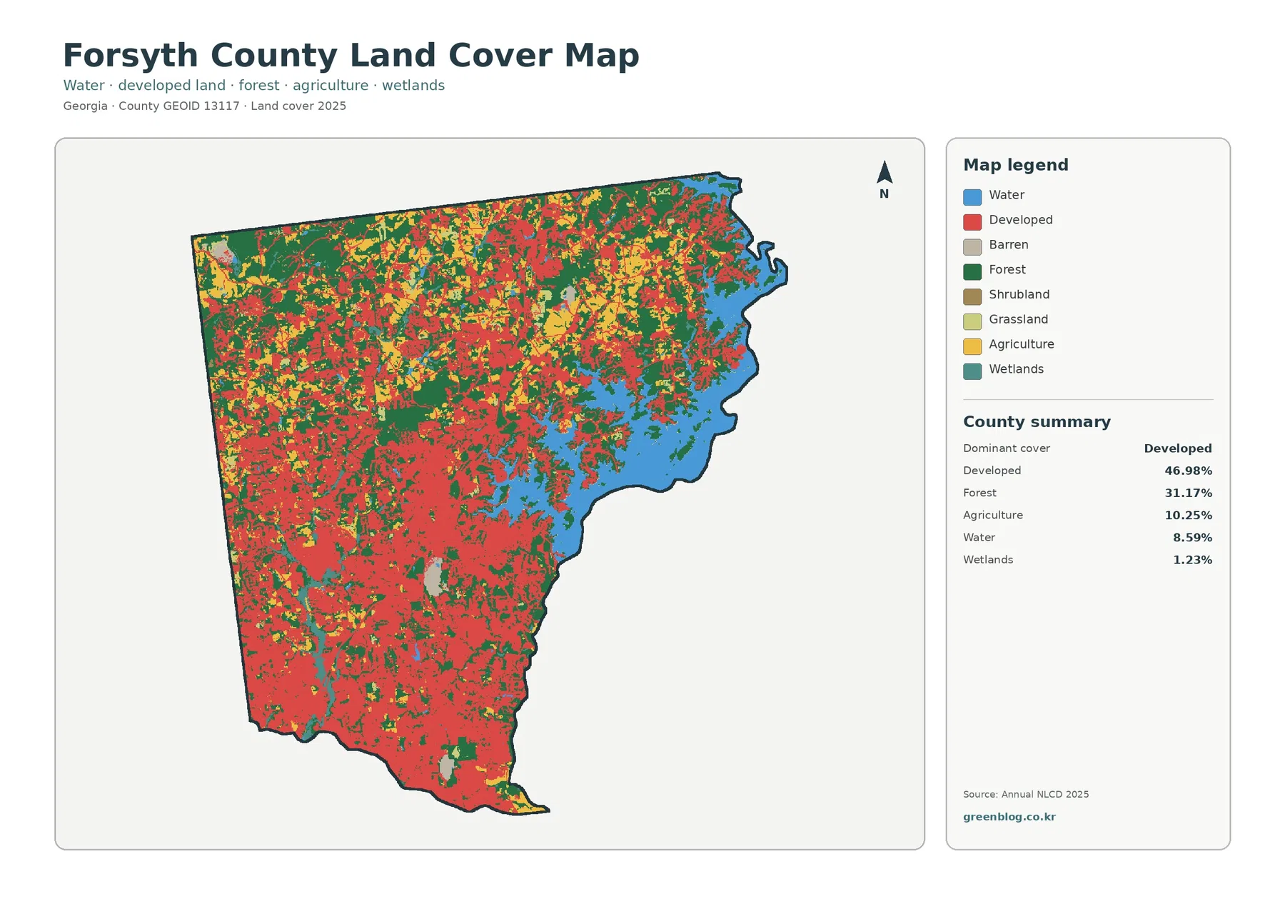 Forsyth County land cover map