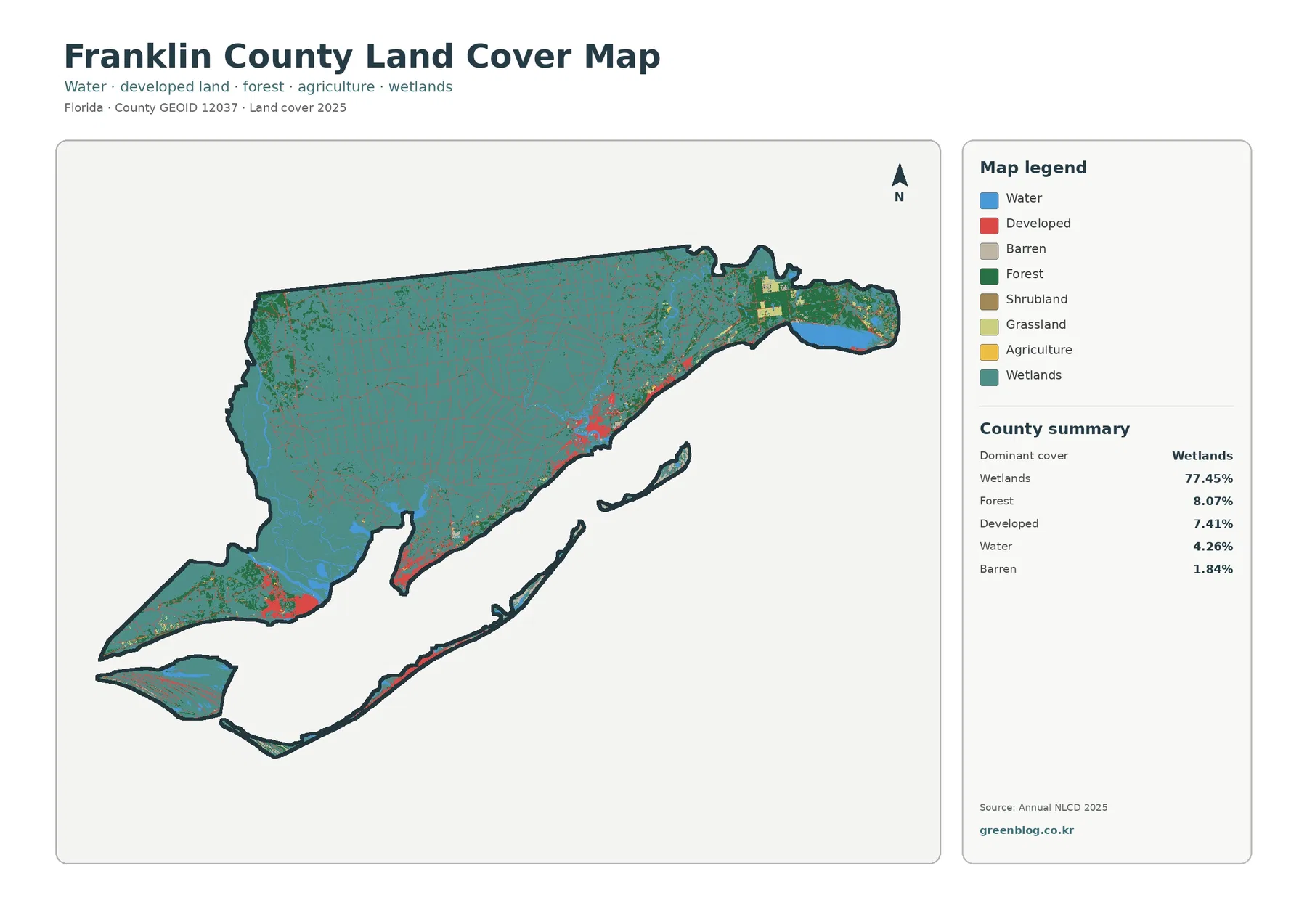Franklin County land cover map featured image