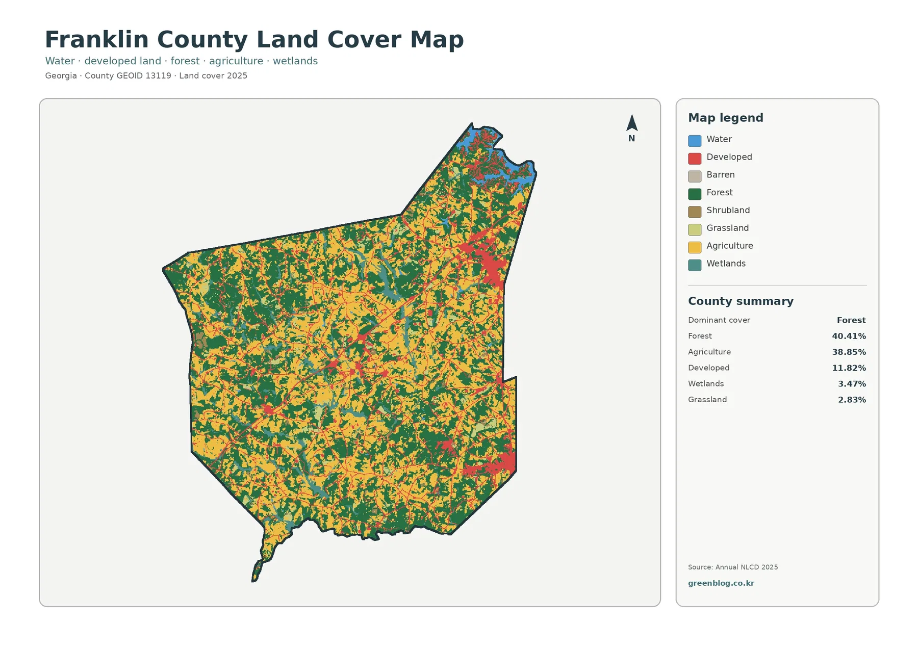 Franklin County land cover map