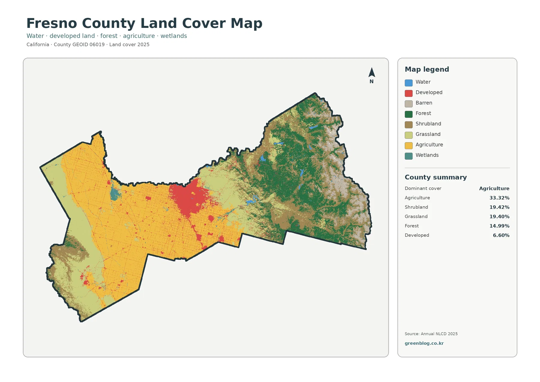 Fresno County land cover map