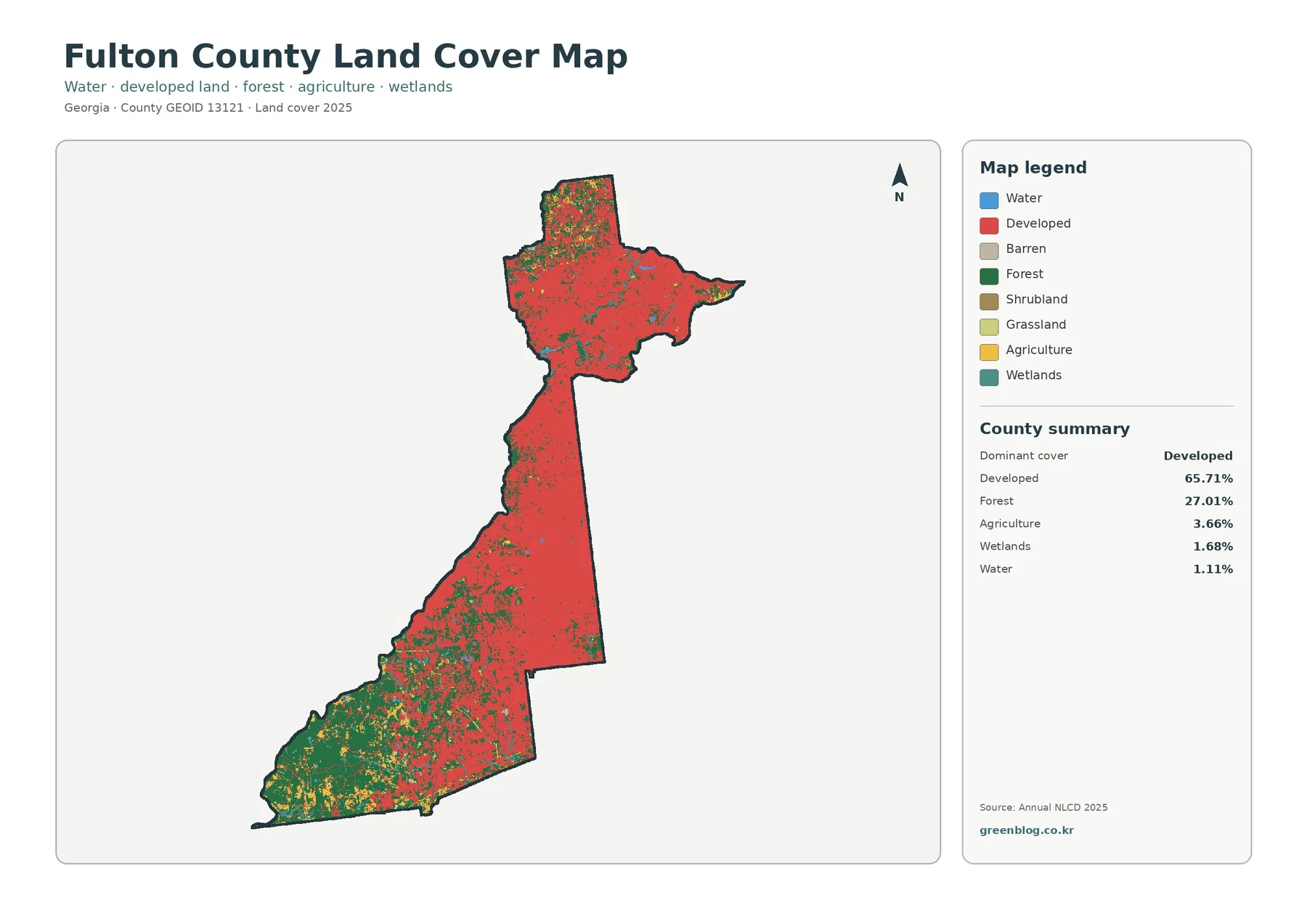 Fulton County land cover map