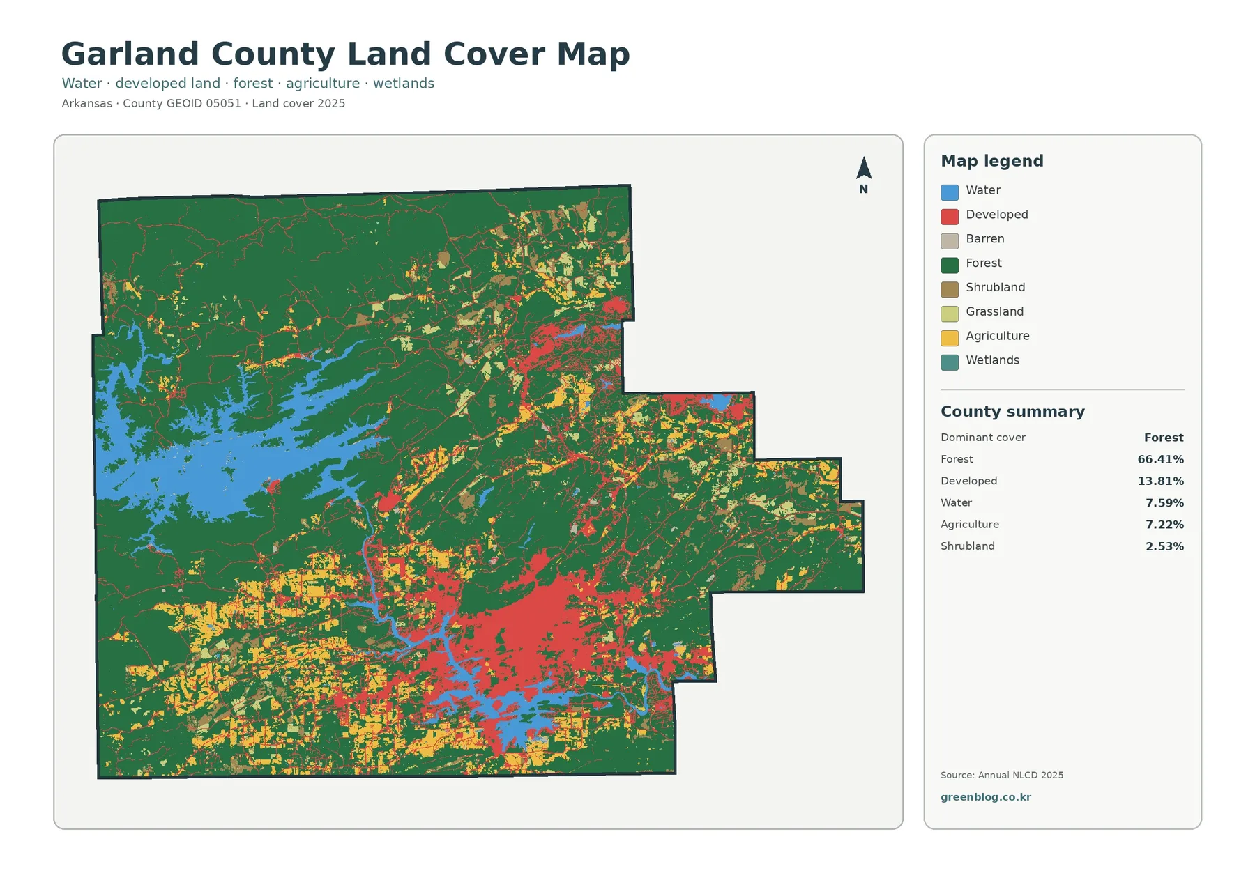 Garland County land cover map featured image