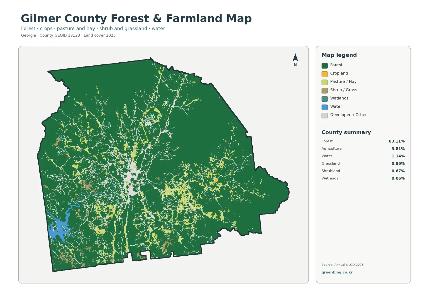 County forest and farmland map