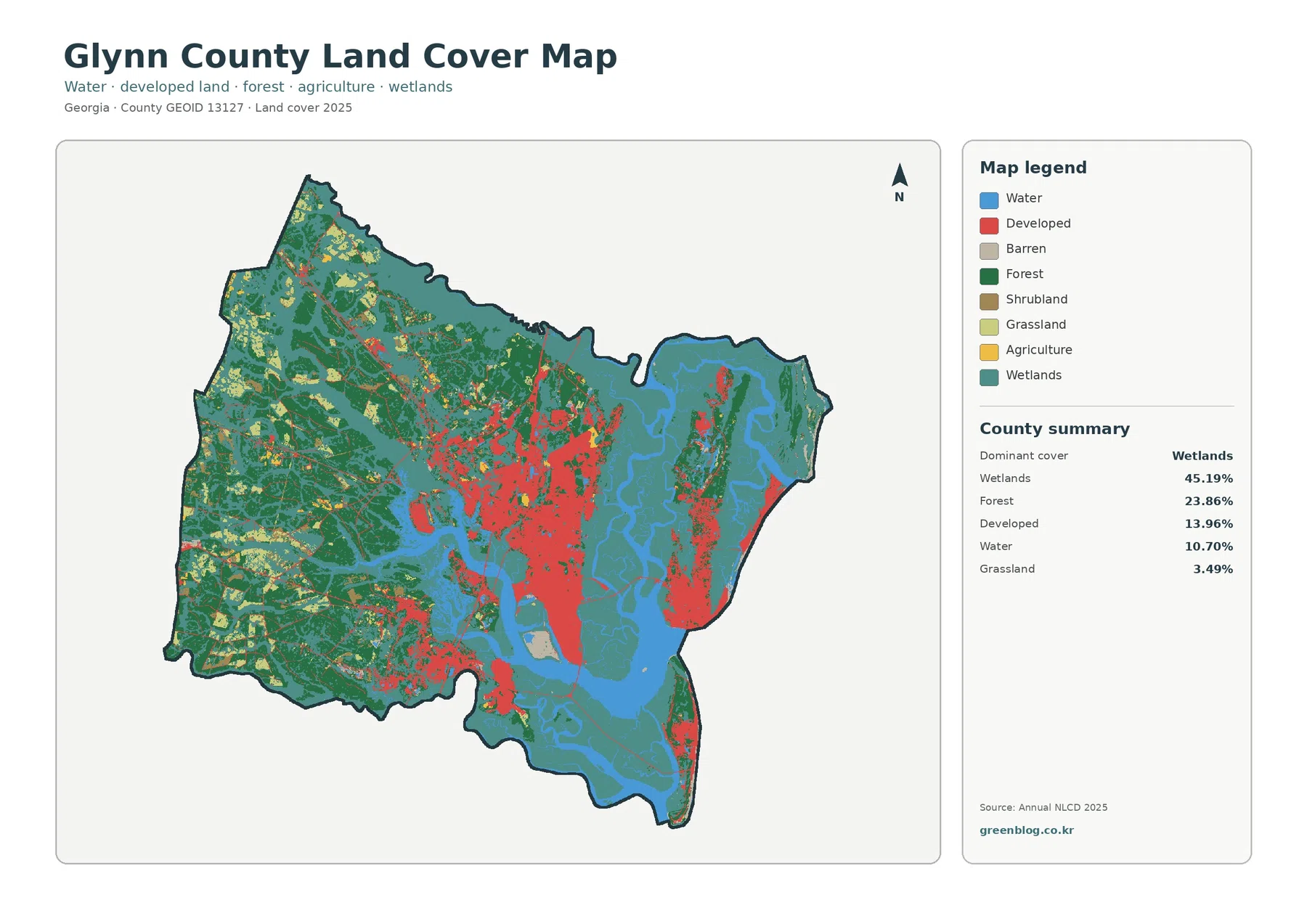 Glynn County land cover map featured image