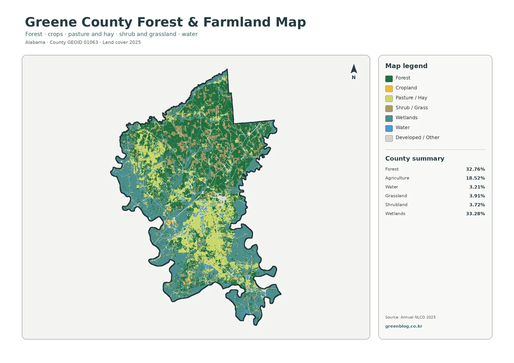 County forest and farmland map