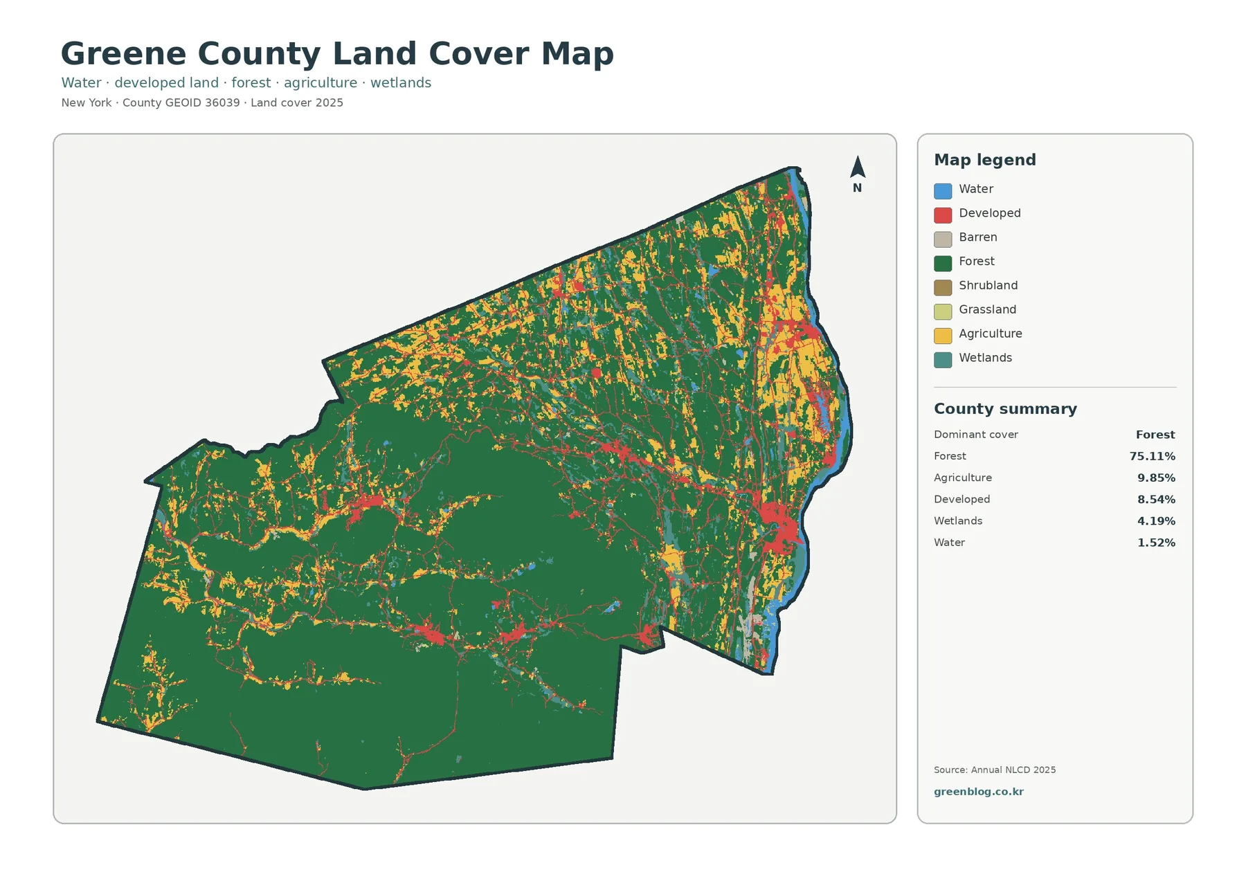 Greene County land cover map