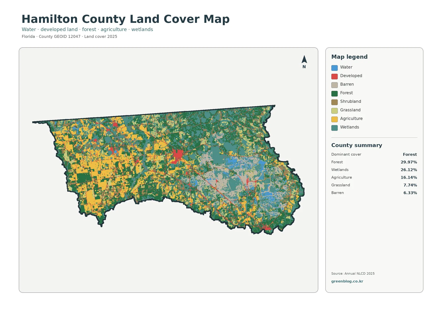 Hamilton County land cover map featured image
