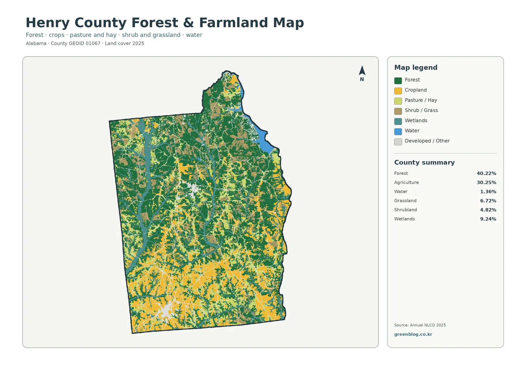County forest and farmland map