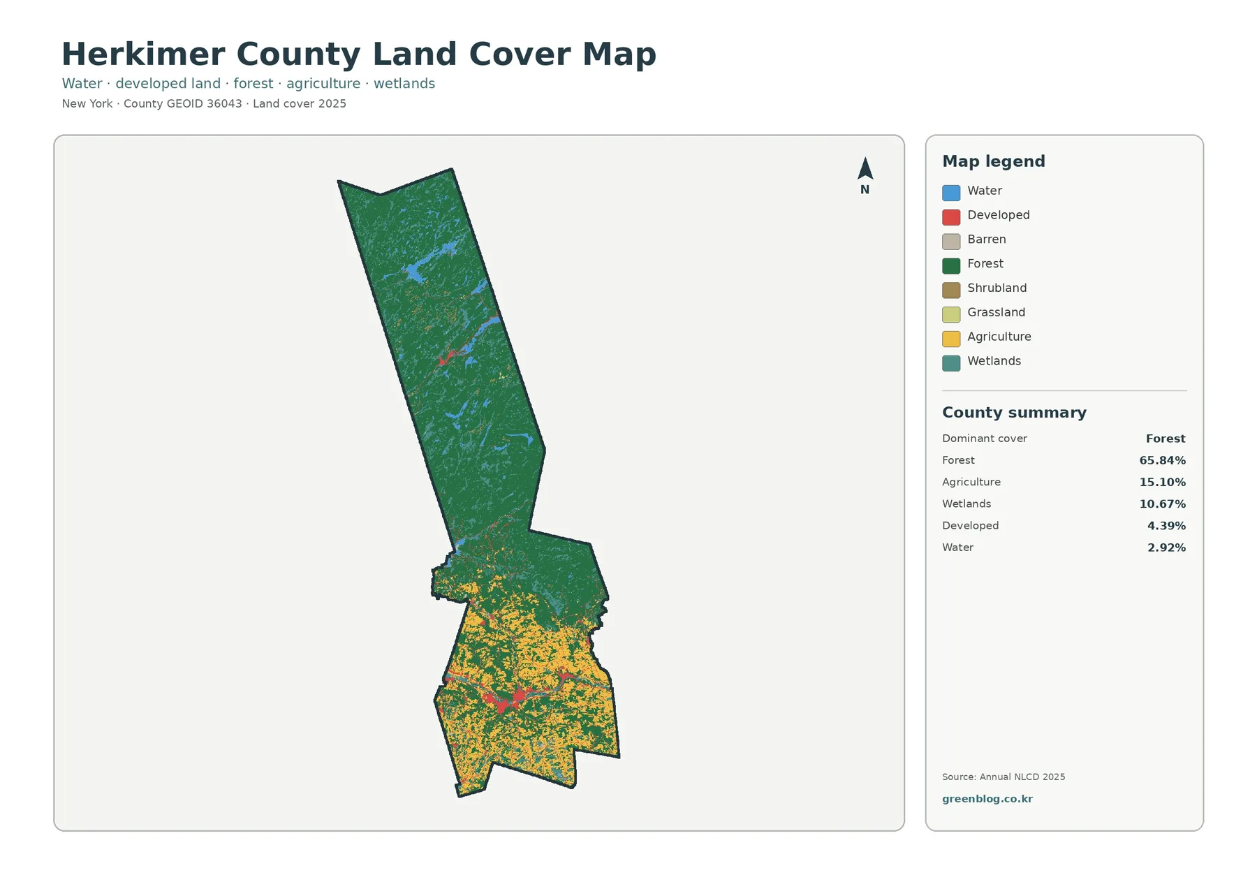 Herkimer County 토지 피복 지도