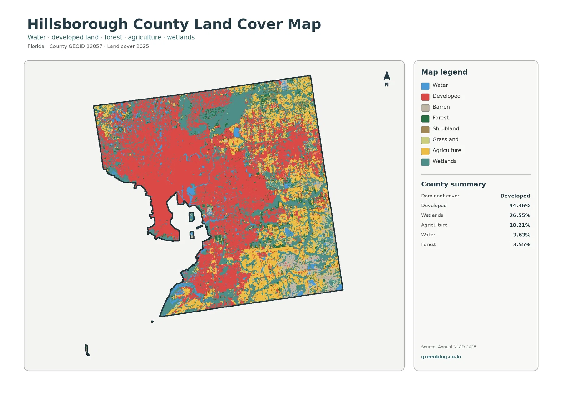 County land cover map featured image