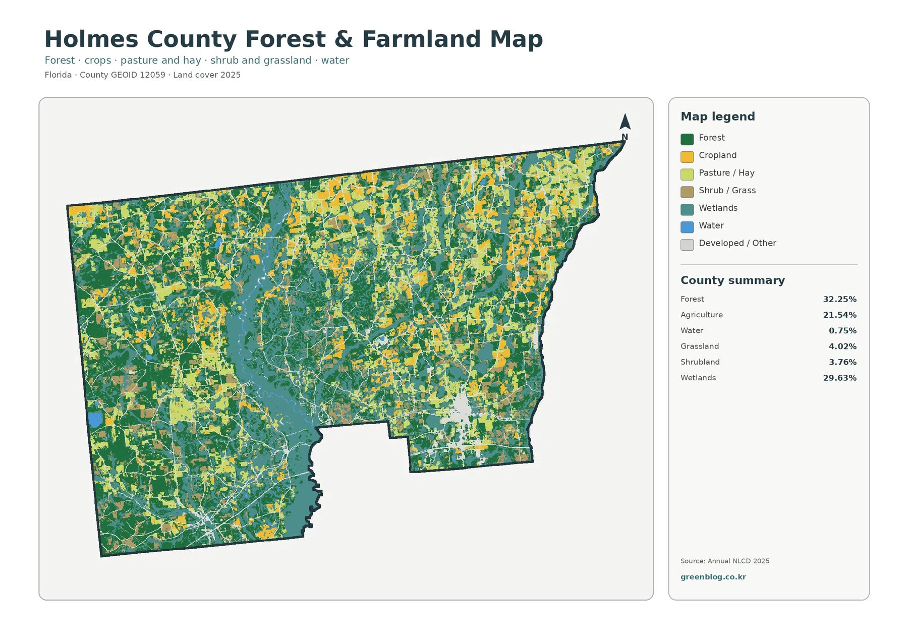 County forest and farmland map