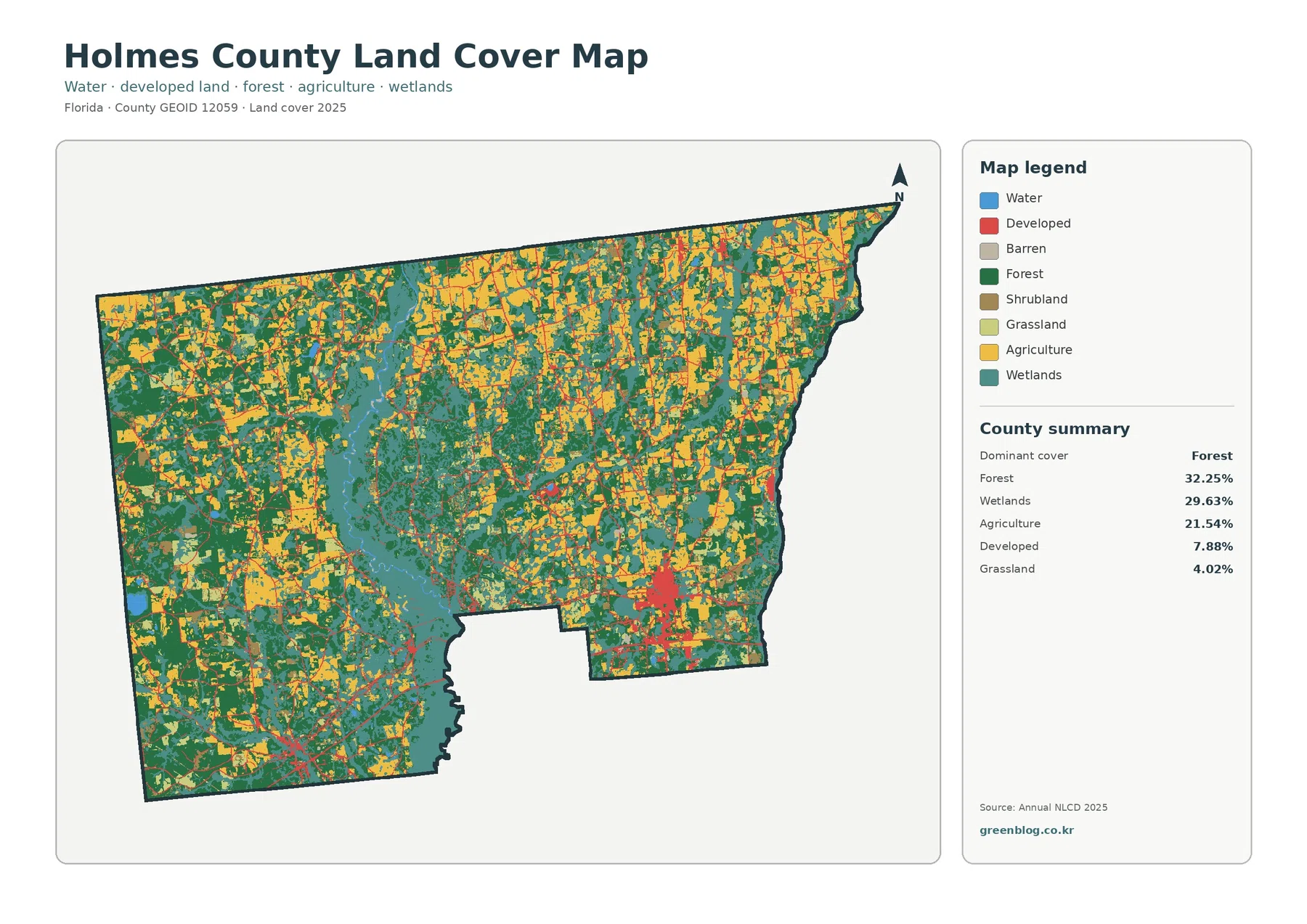 County land cover map featured image