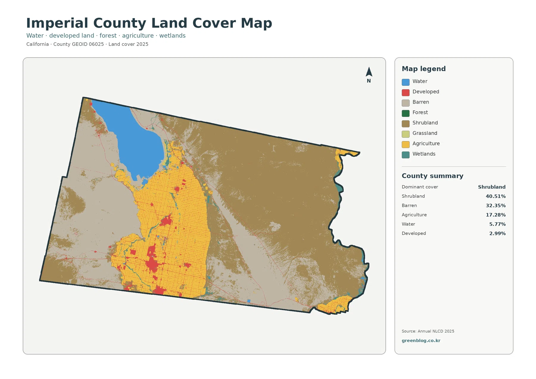 Imperial County land cover map