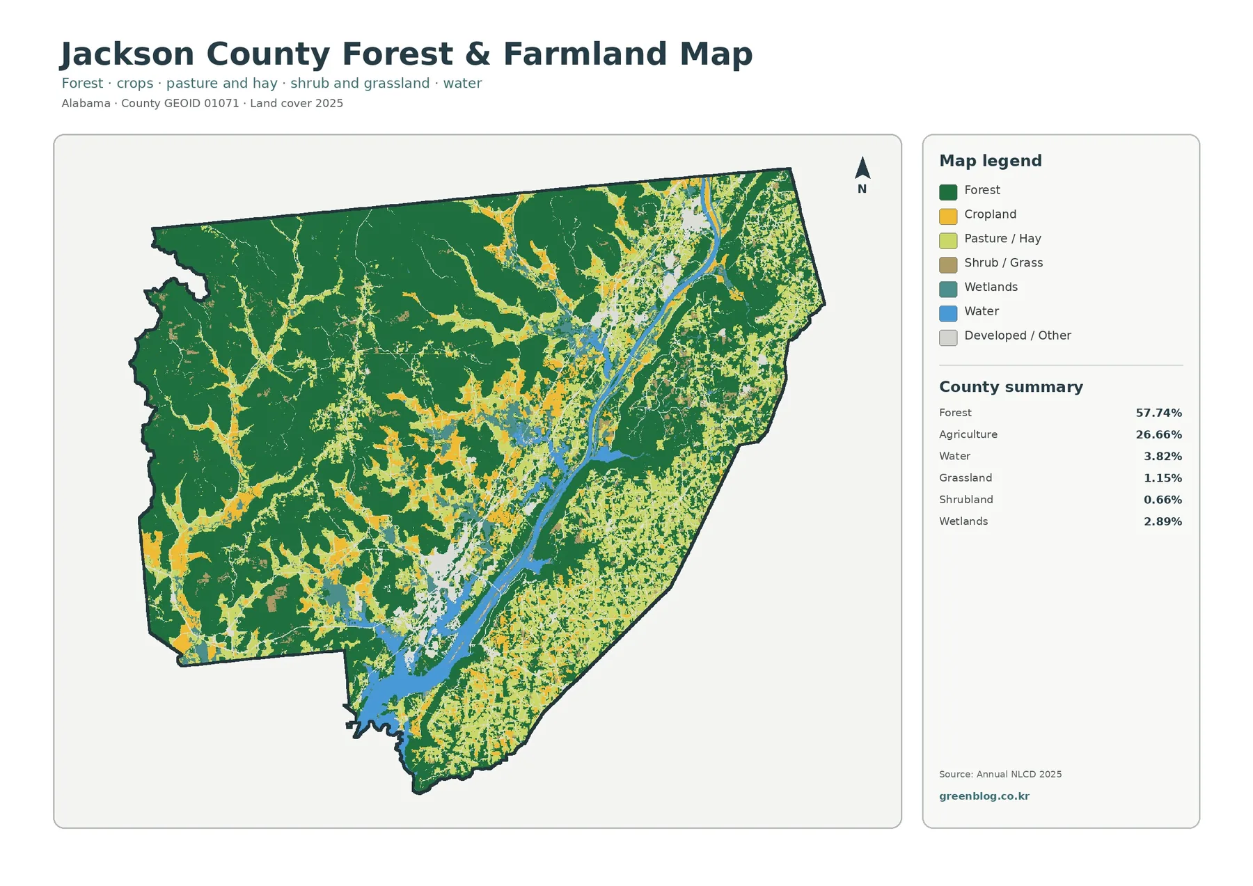 County forest and farmland map