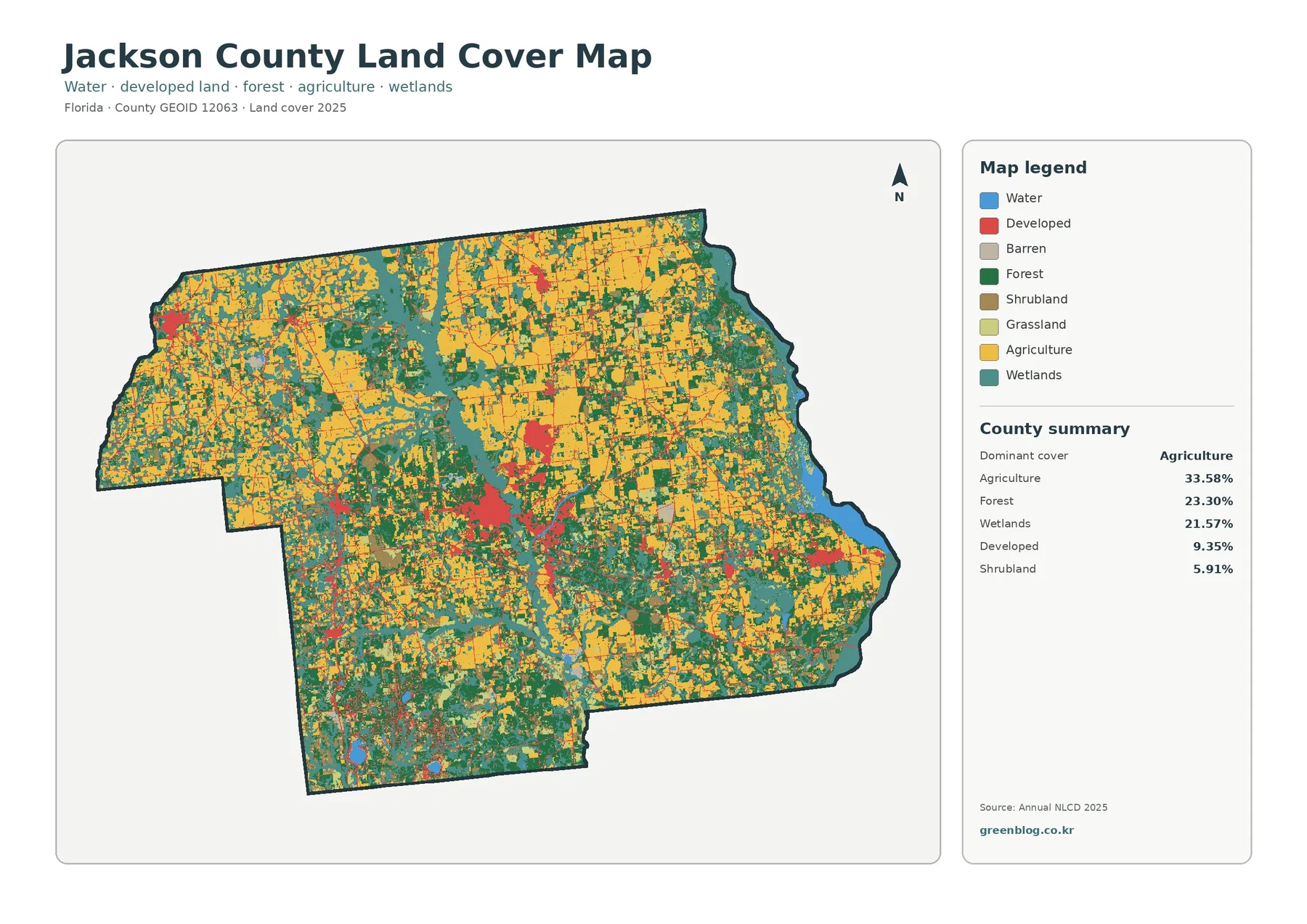 Jackson County land cover map