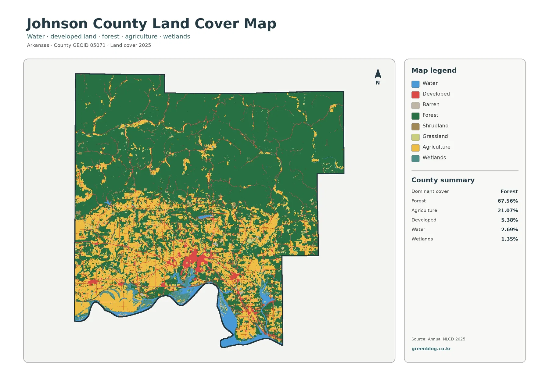 Johnson County land cover map