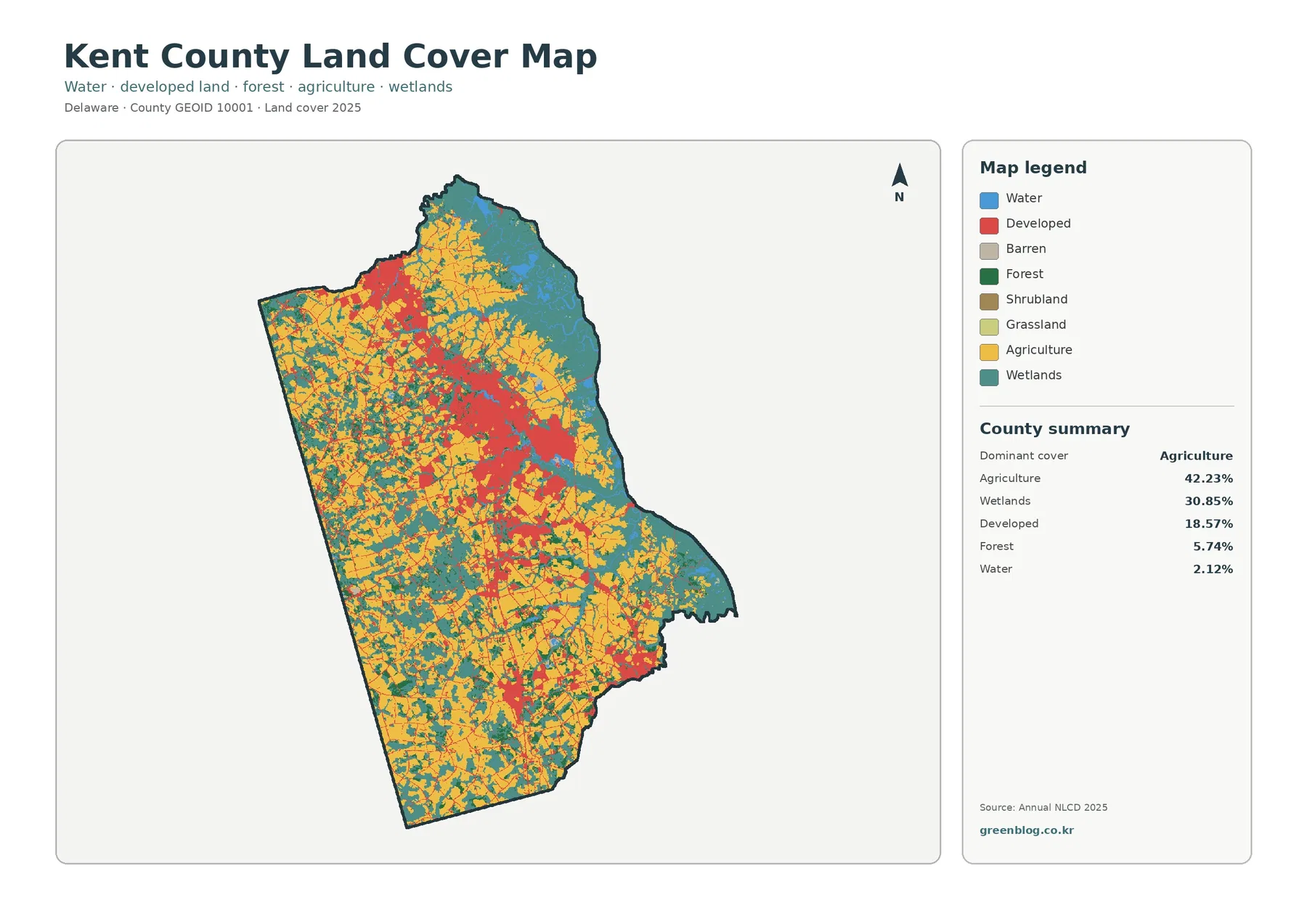 Kent County land cover map featured image