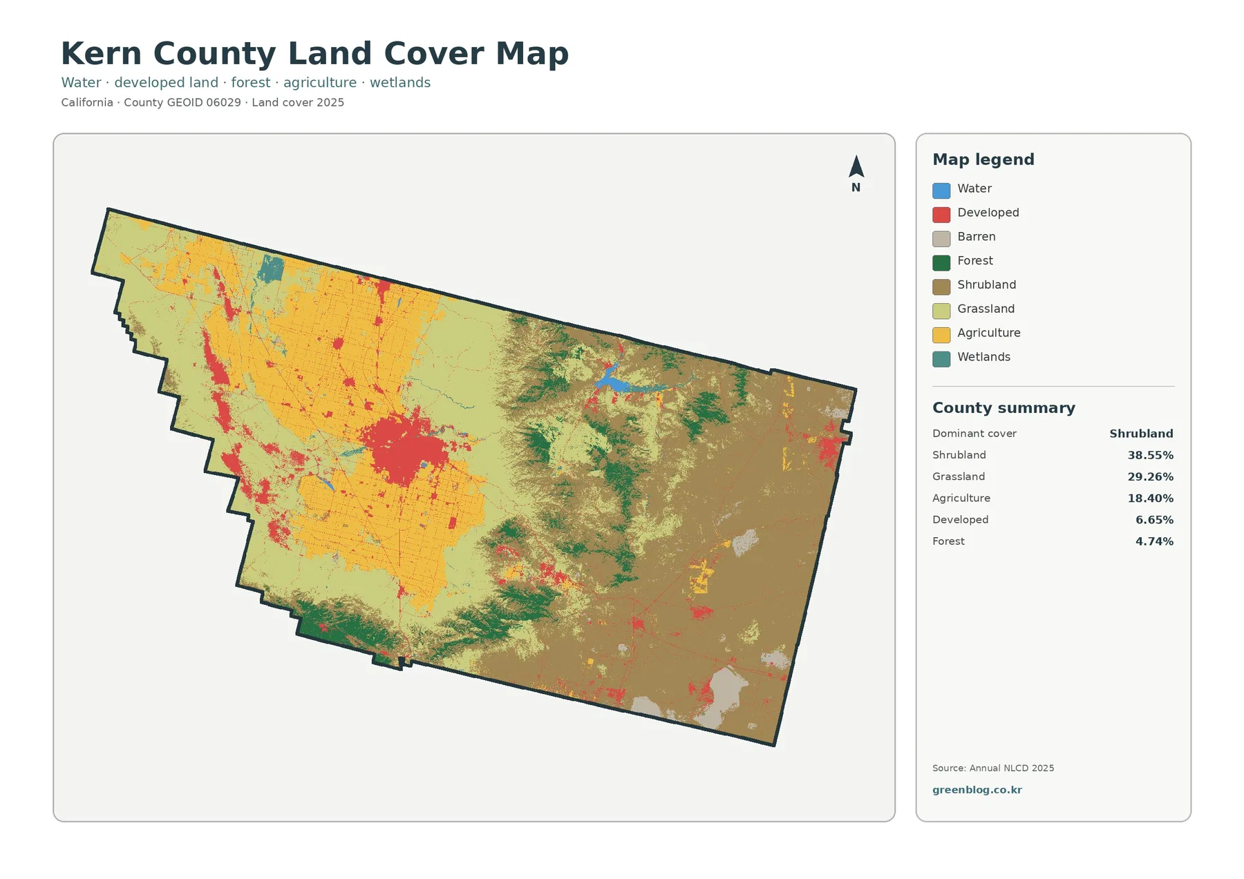 Kern County land cover map