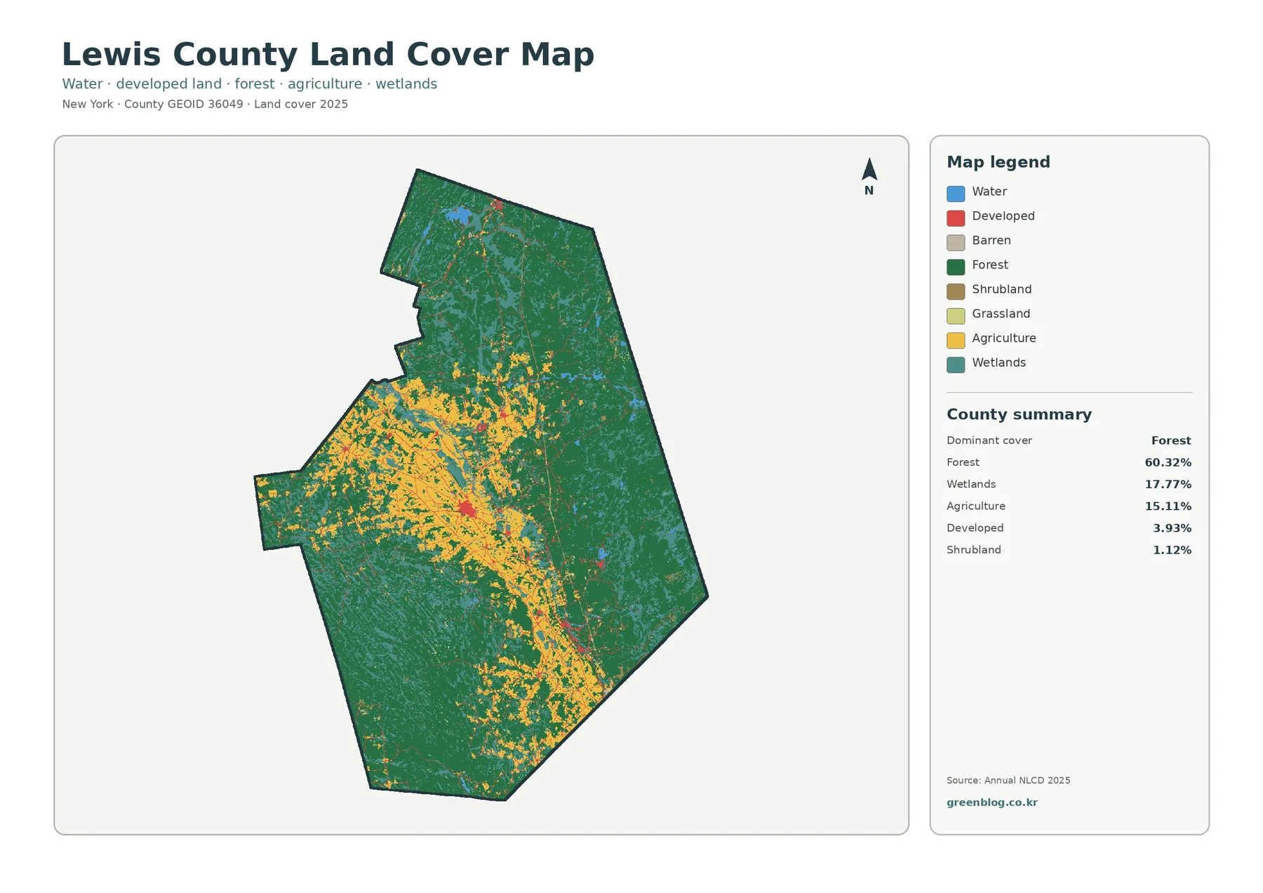 County land cover map featured image