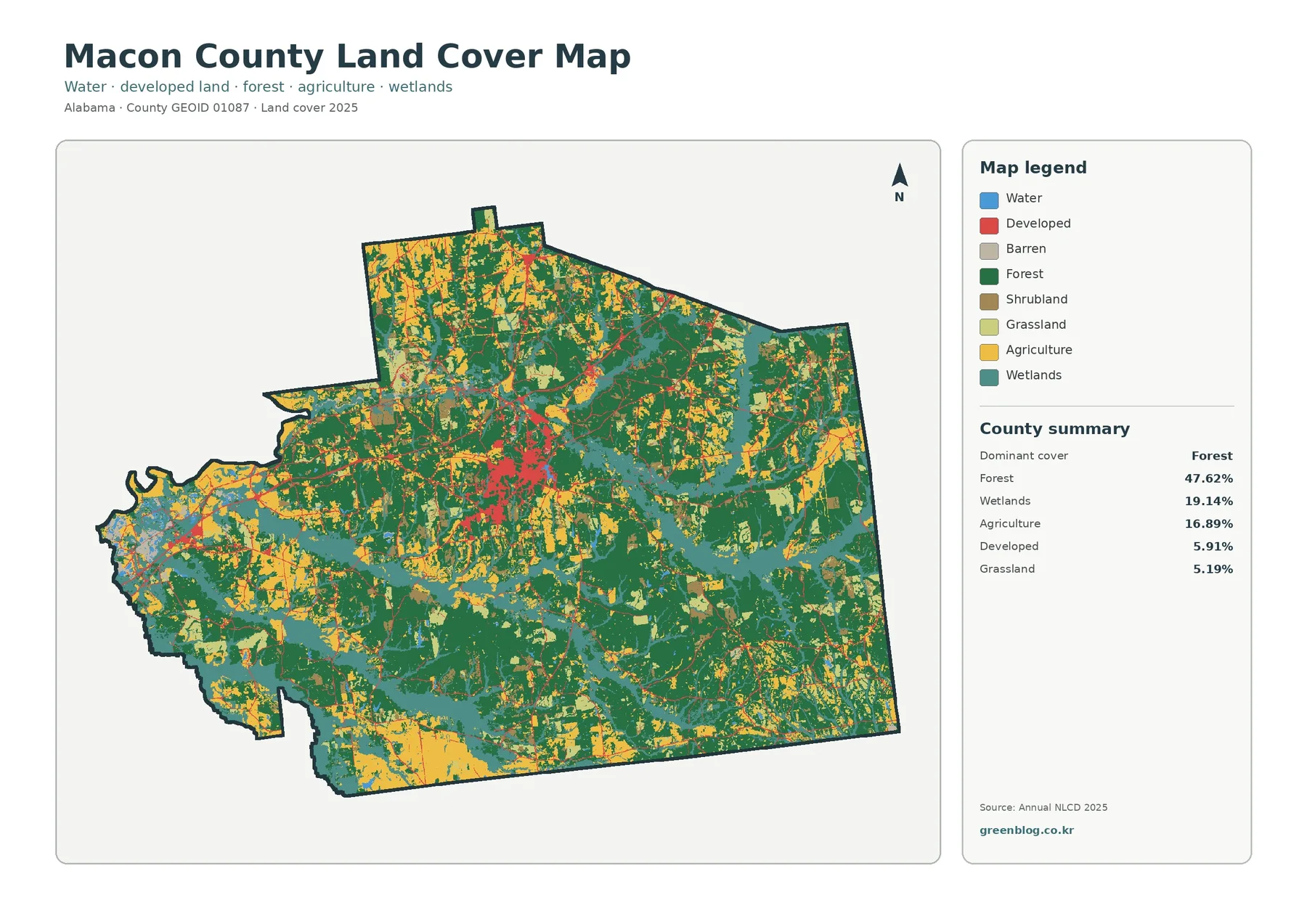 County land cover map featured image
