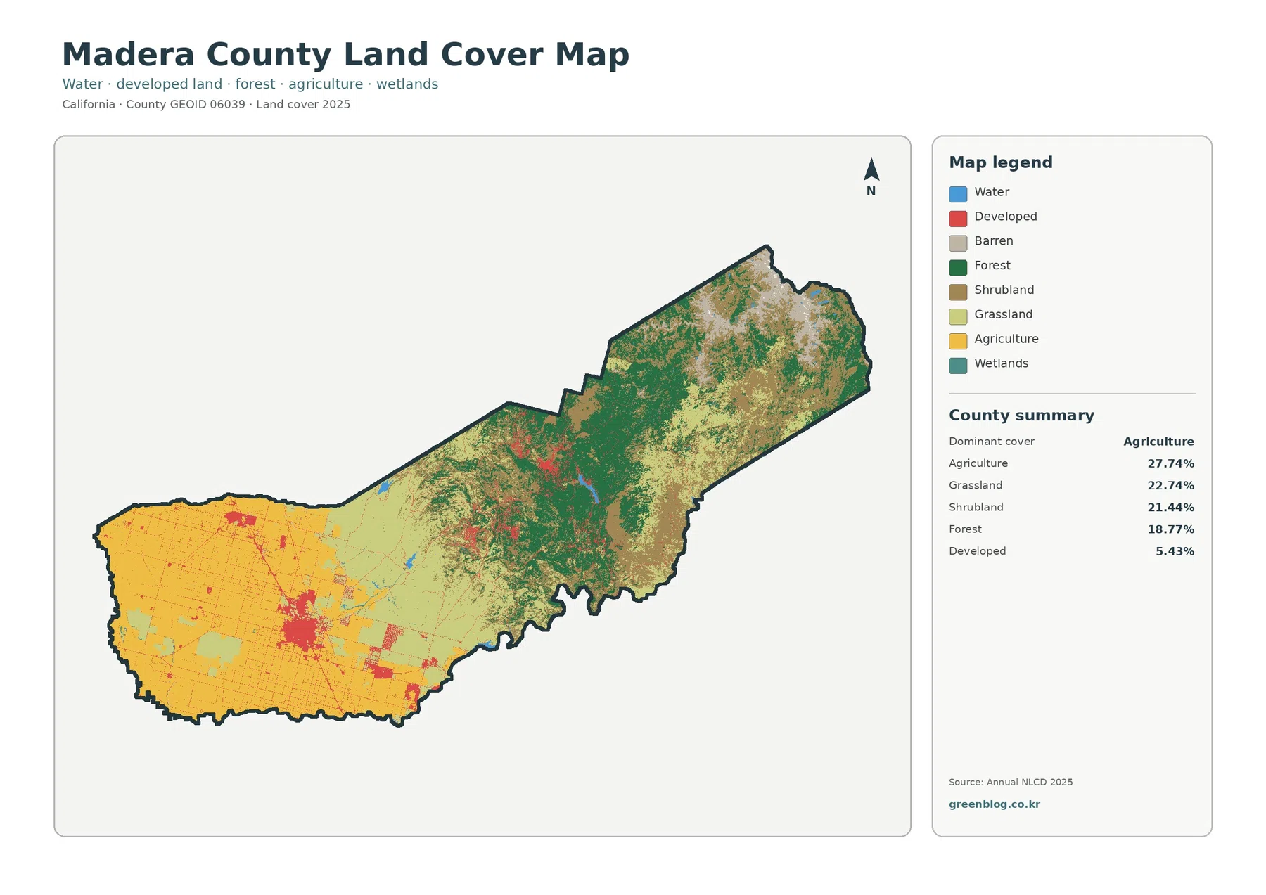 Madera County land cover map featured image
