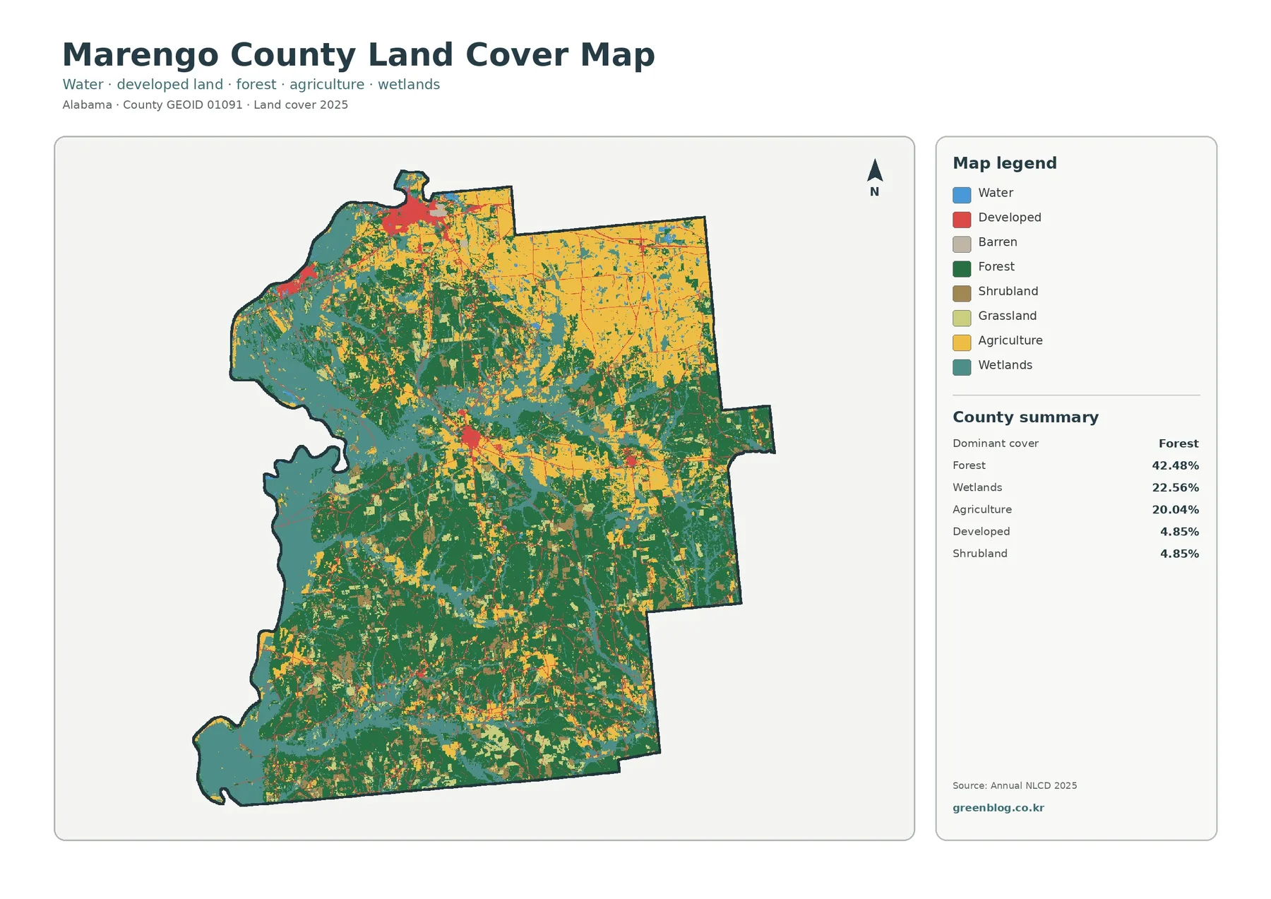 Marengo County land cover map featured image