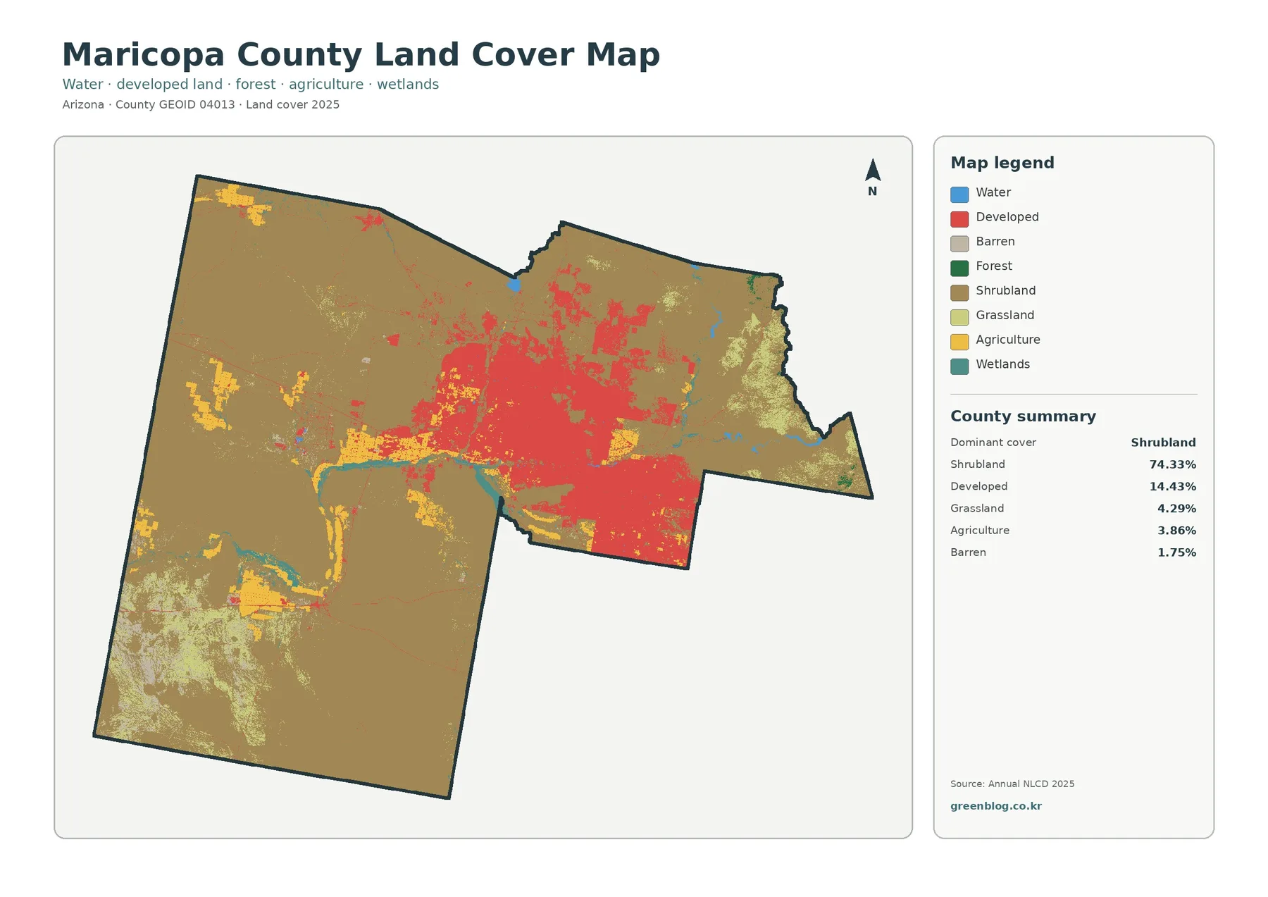 Maricopa County 토지 피복 지도