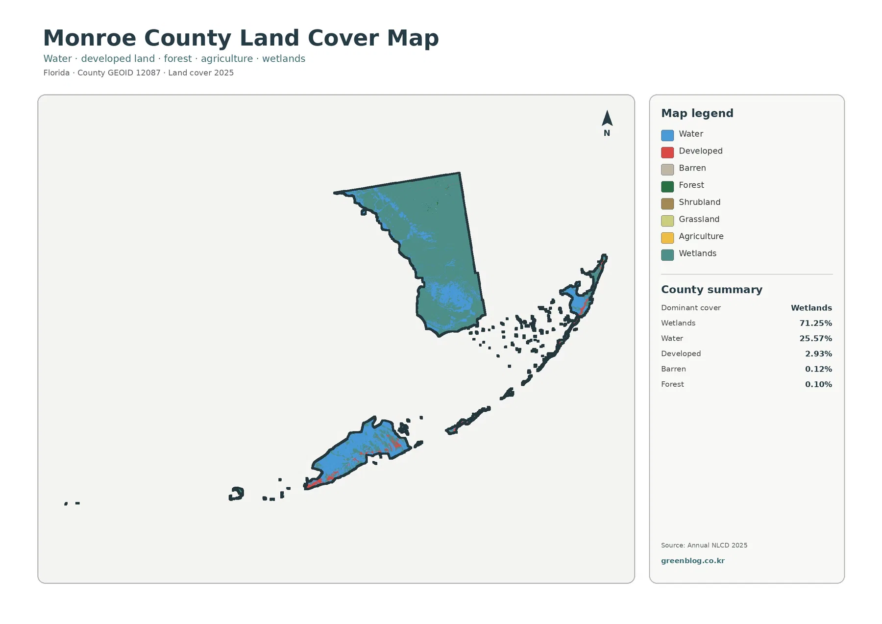 Monroe County land cover map featured image