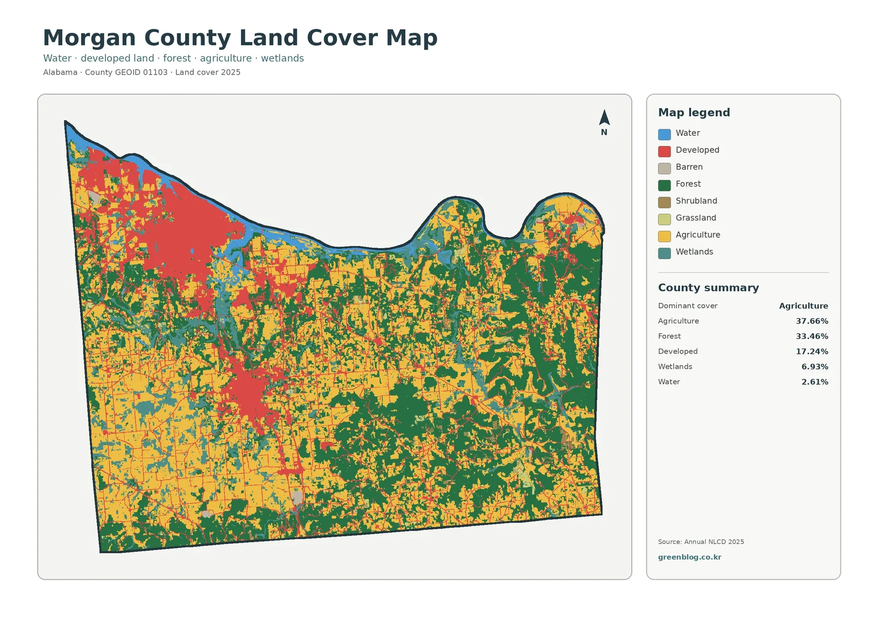 Morgan County land cover map
