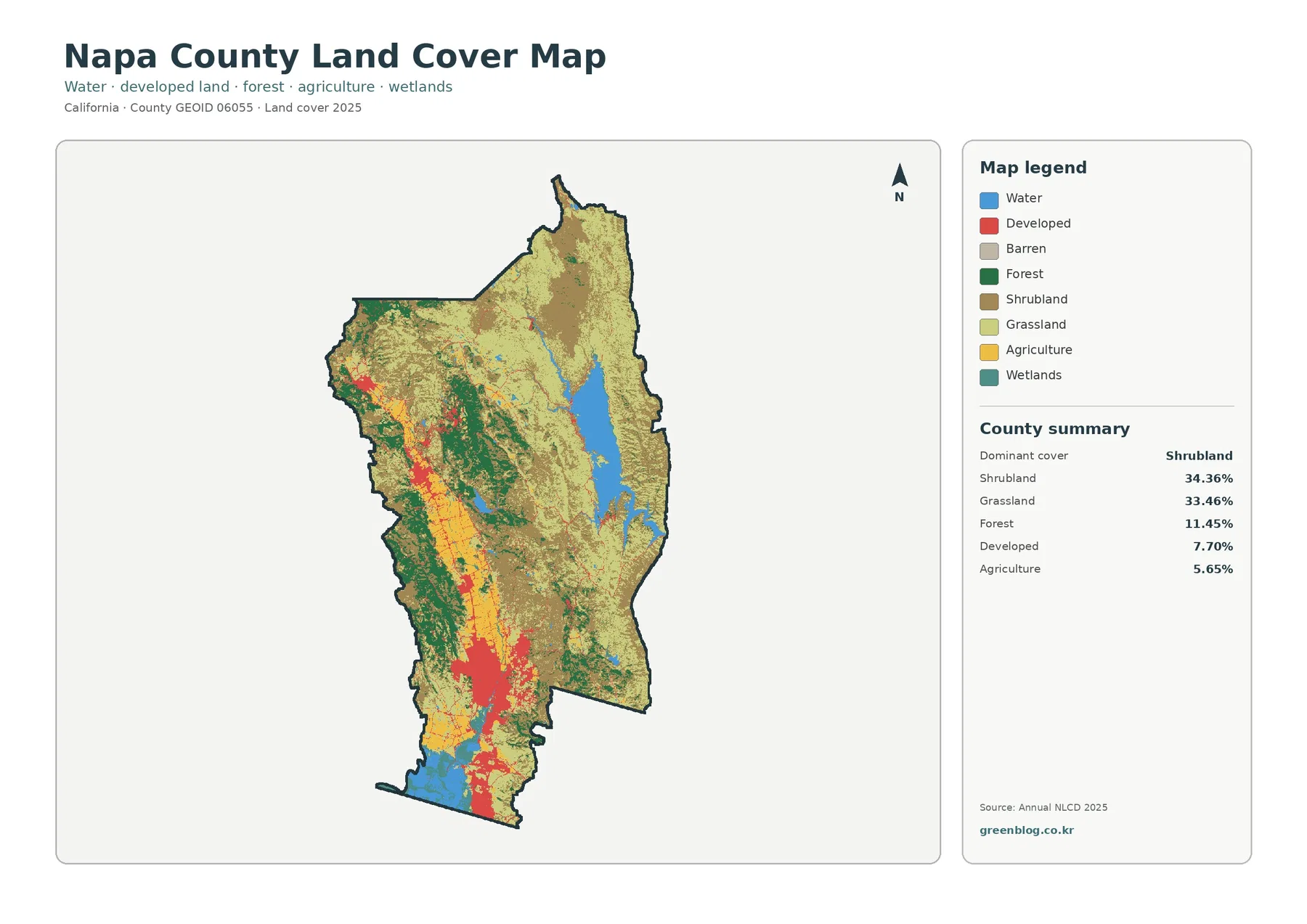 Napa County 토지 피복 지도