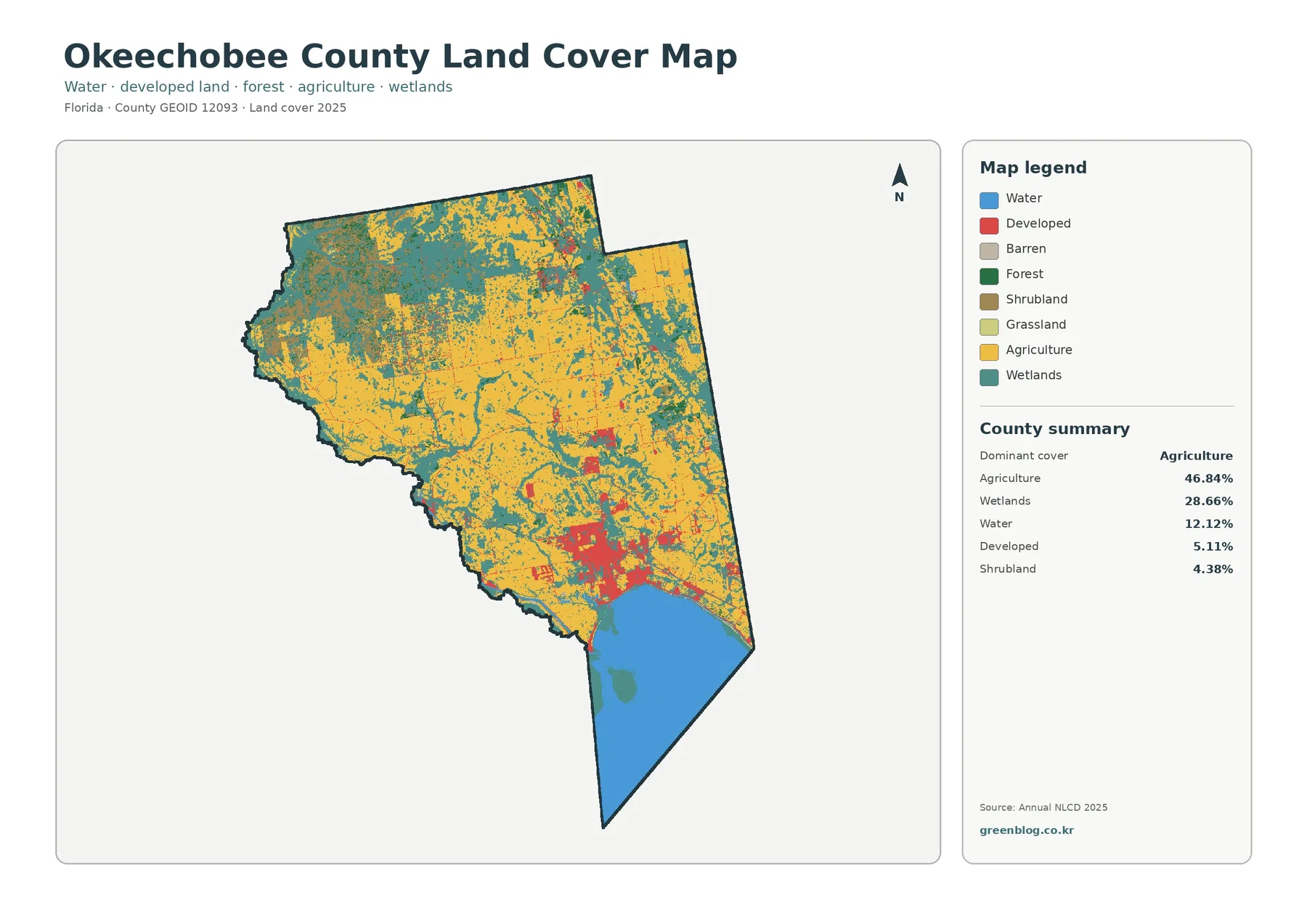 Okeechobee County land cover map featured image