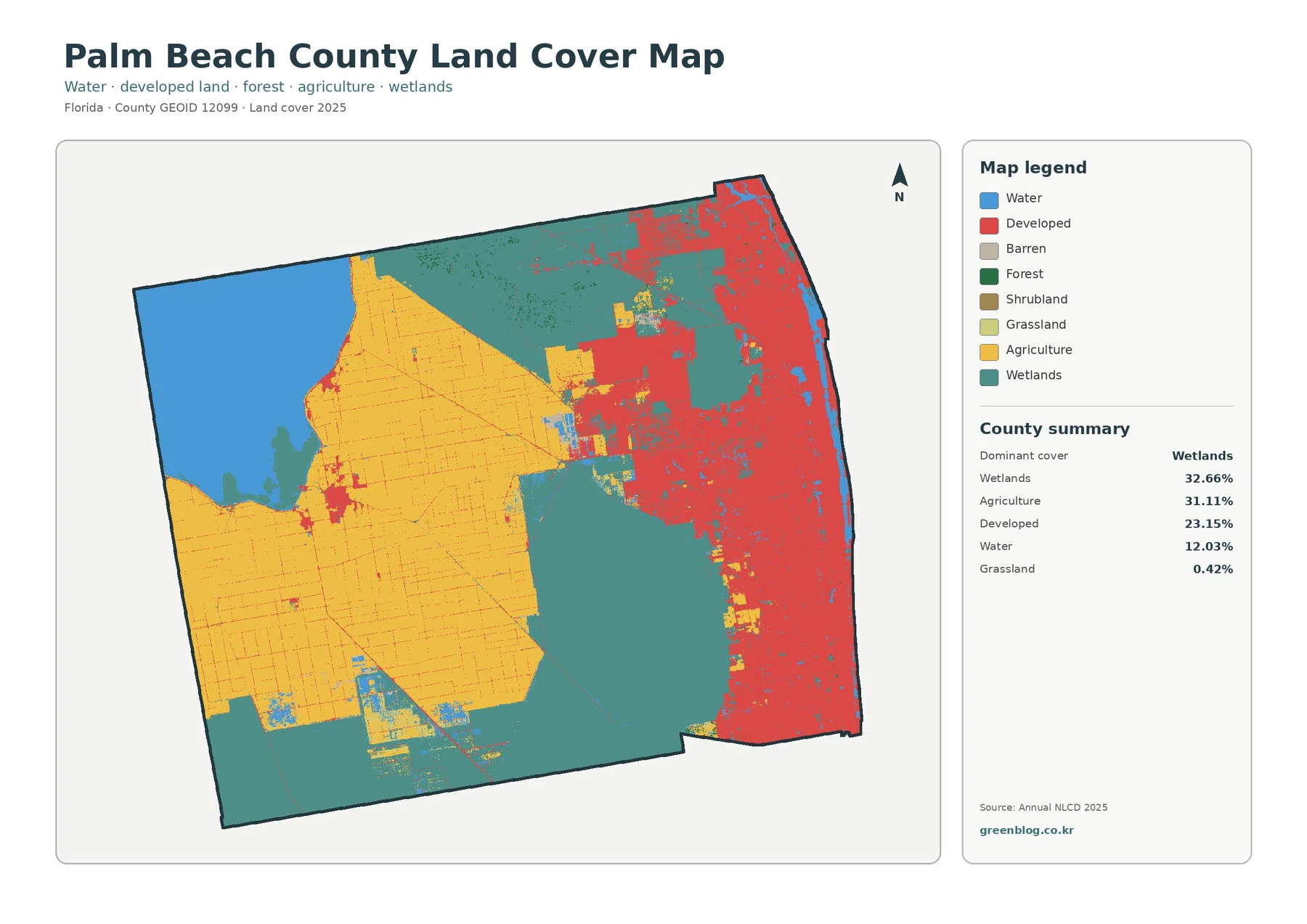 Palm Beach County land cover map
