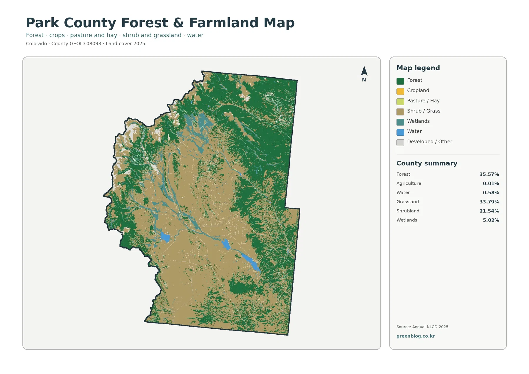 Park County forest and farmland map