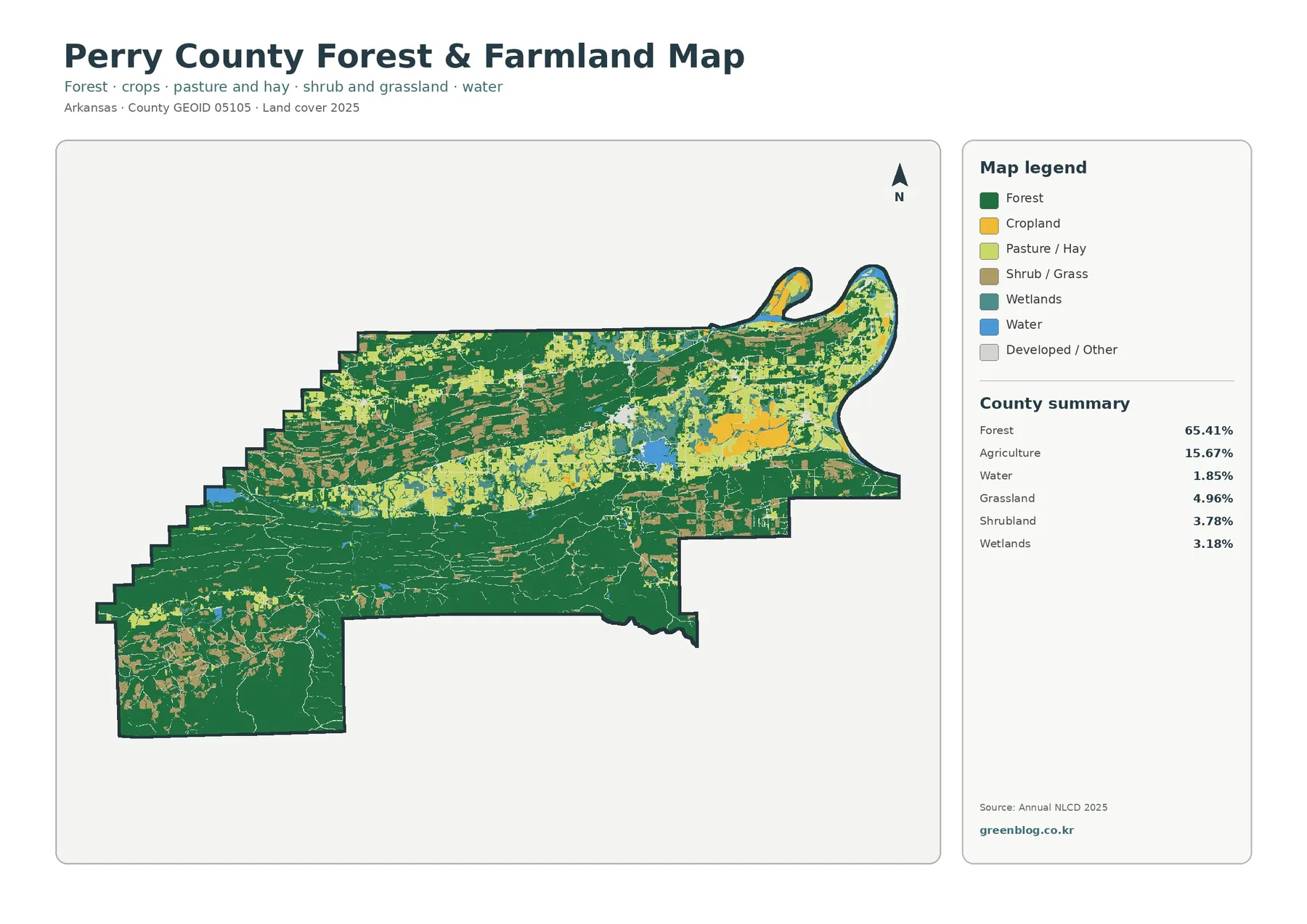 Perry County forest and farmland map