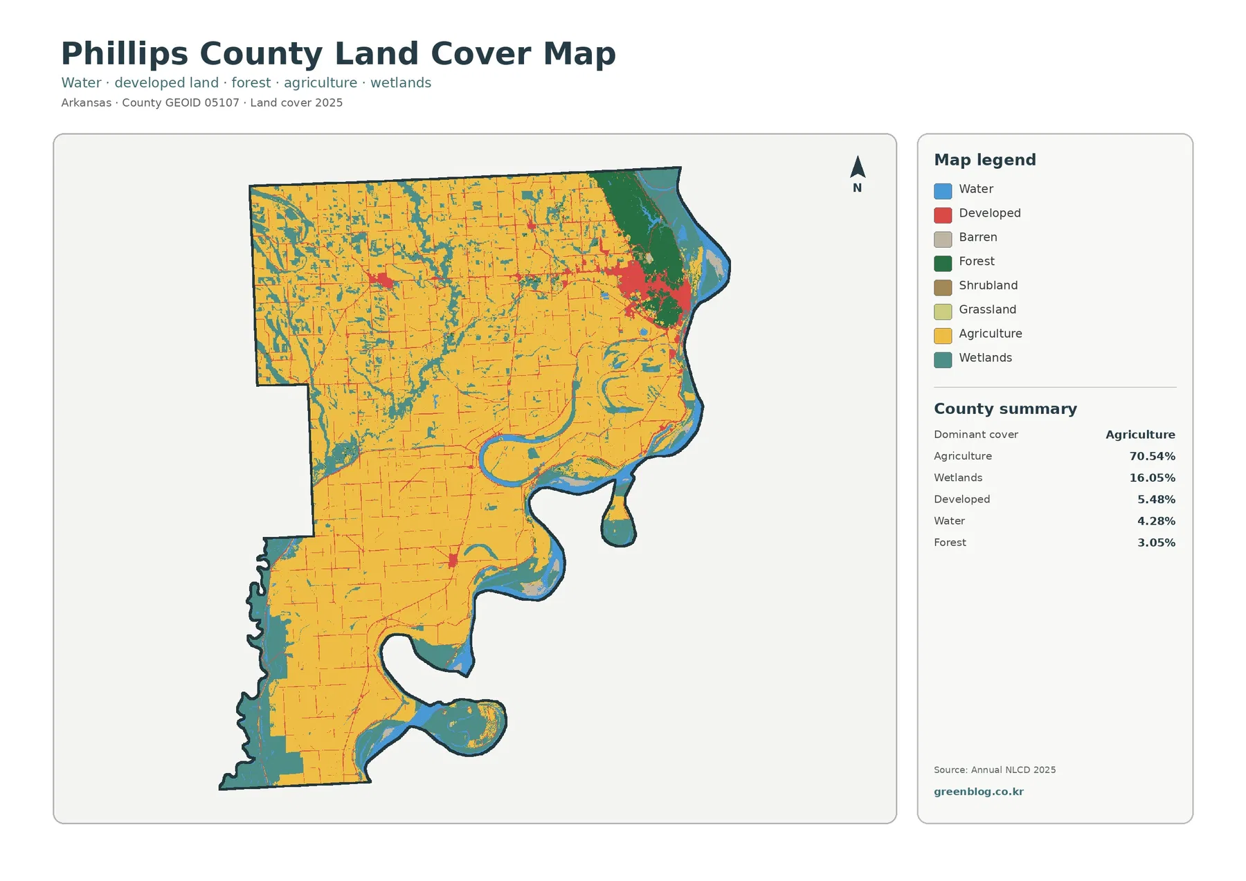 Phillips County land cover map featured image