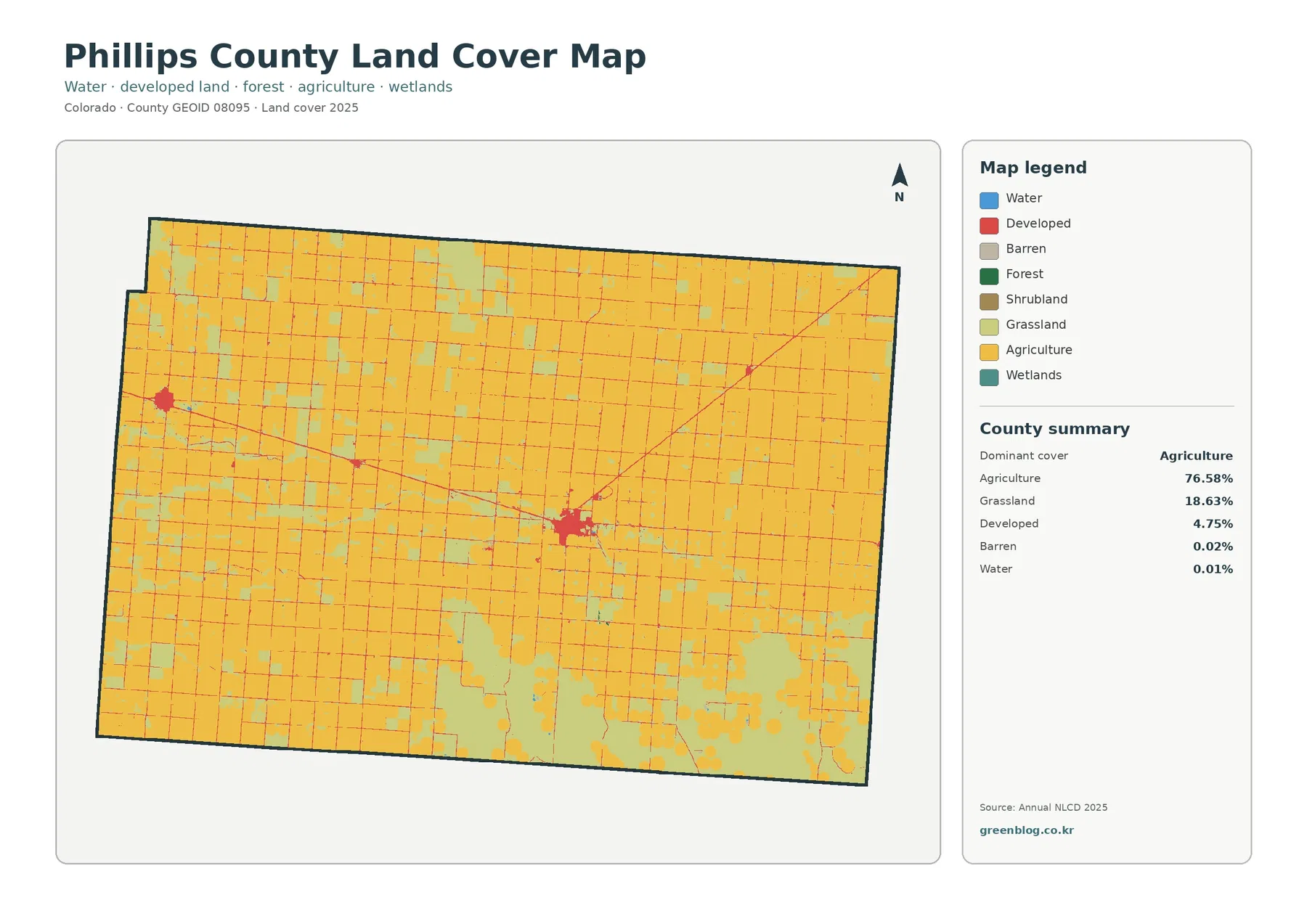 Phillips County land cover map
