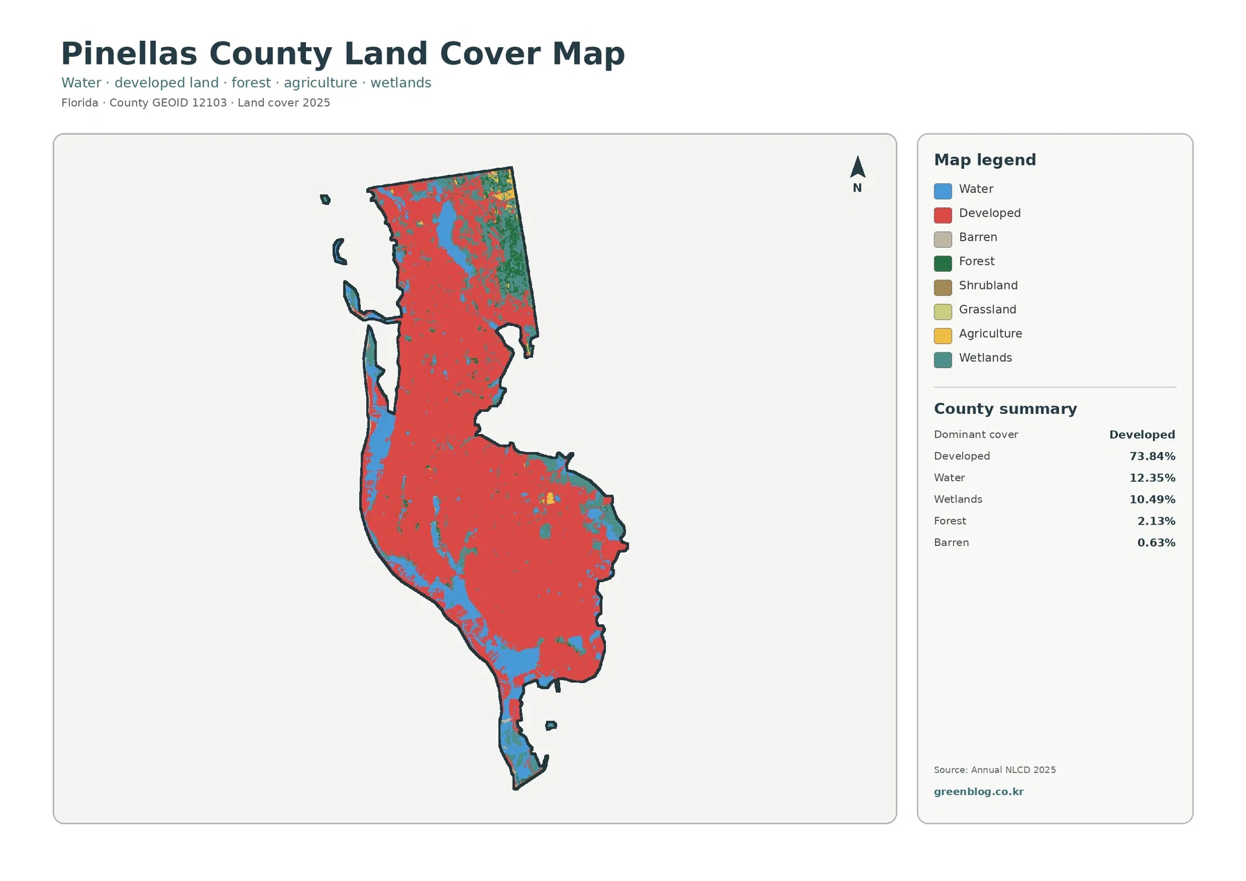 Pinellas County land cover map featured image