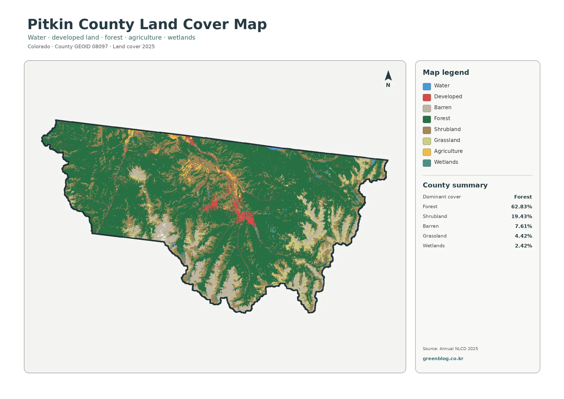 Pitkin County land cover map