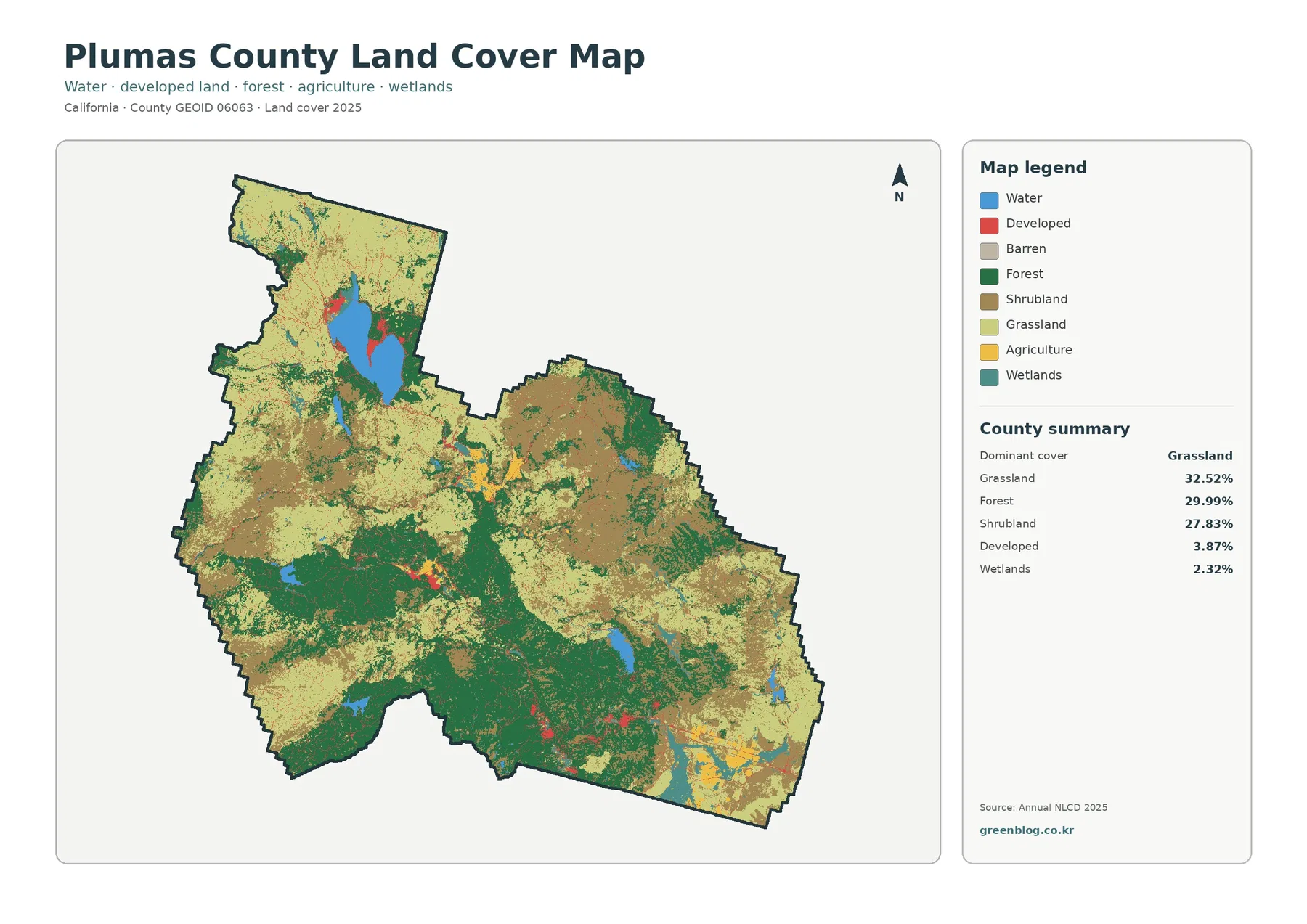 Plumas County land cover map featured image