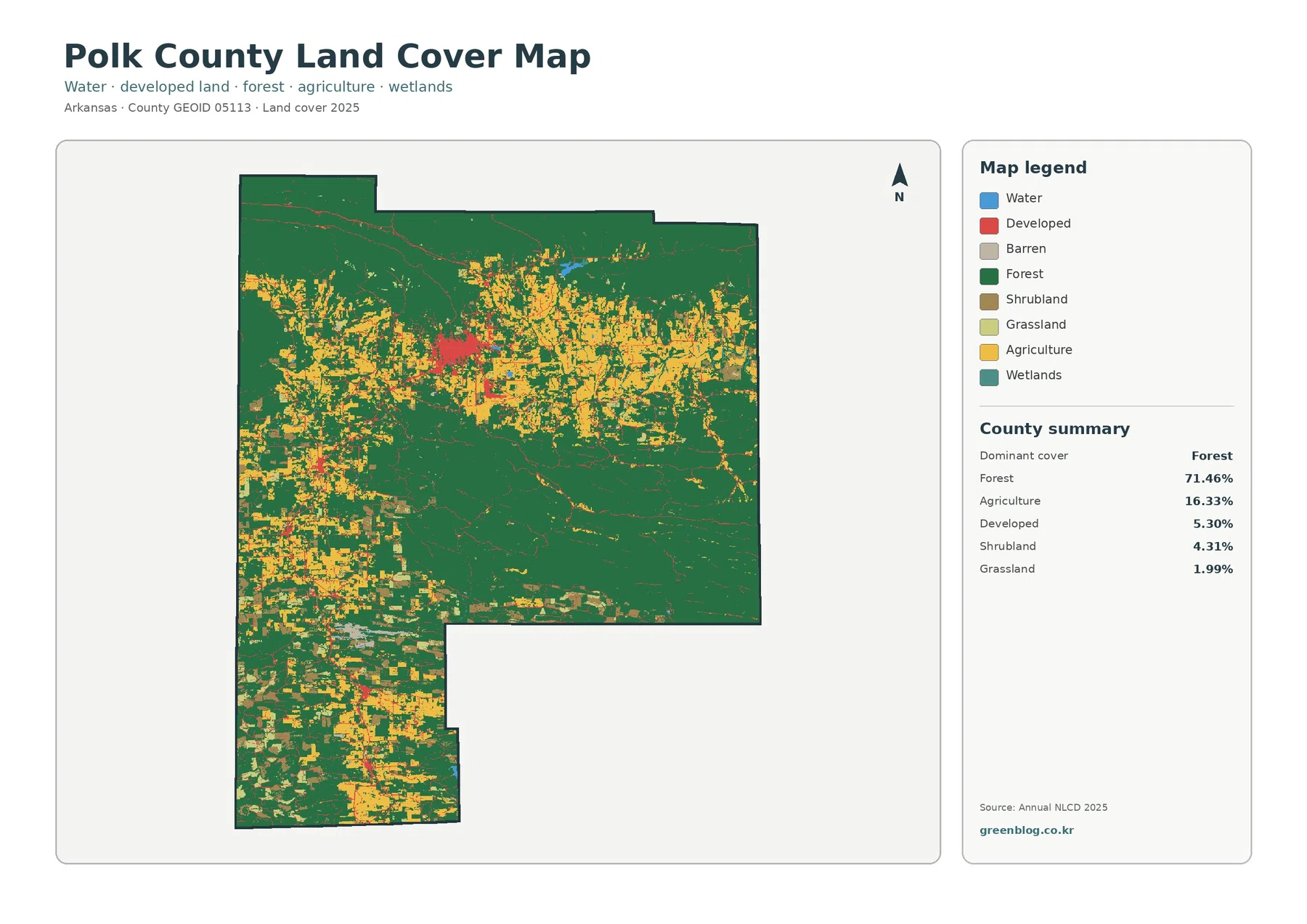 Polk County land cover map featured image