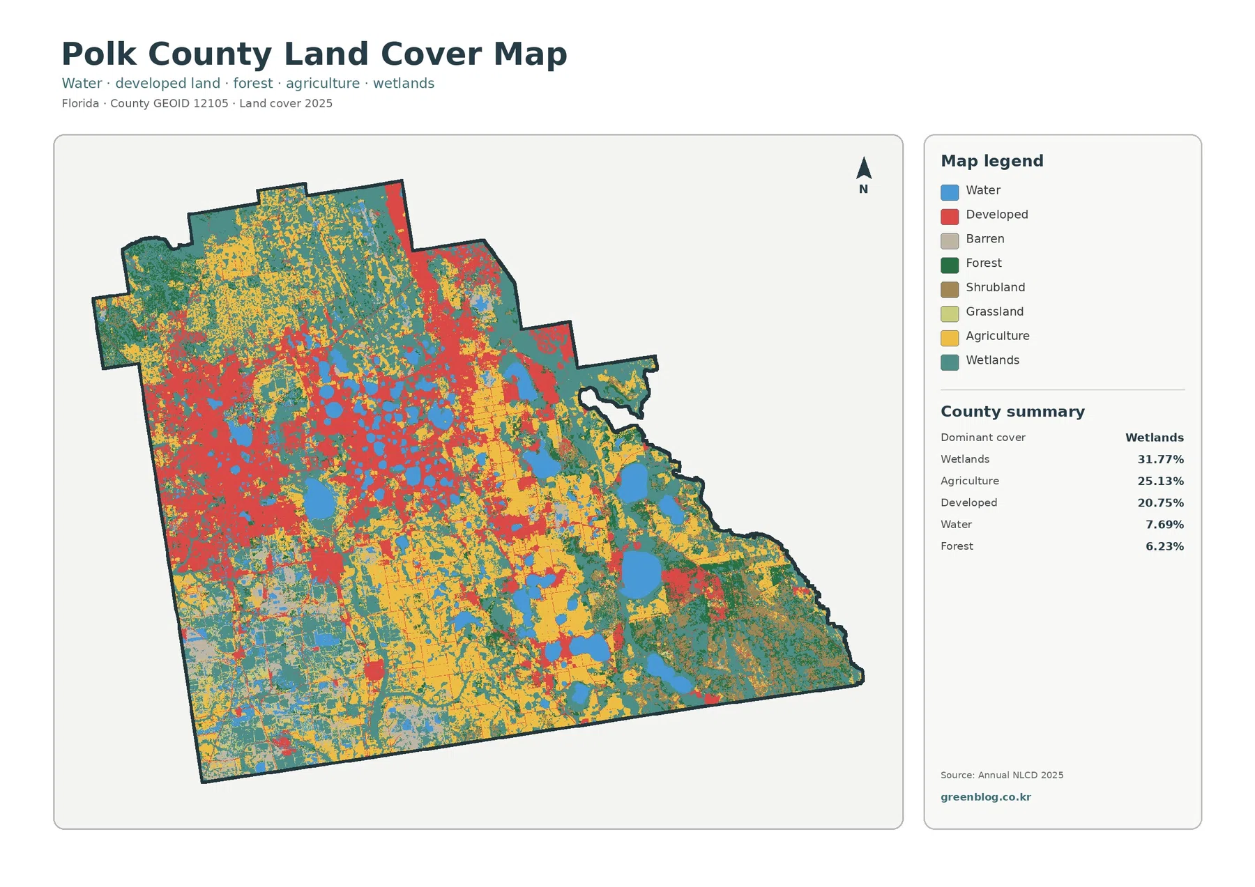 Polk County land cover map