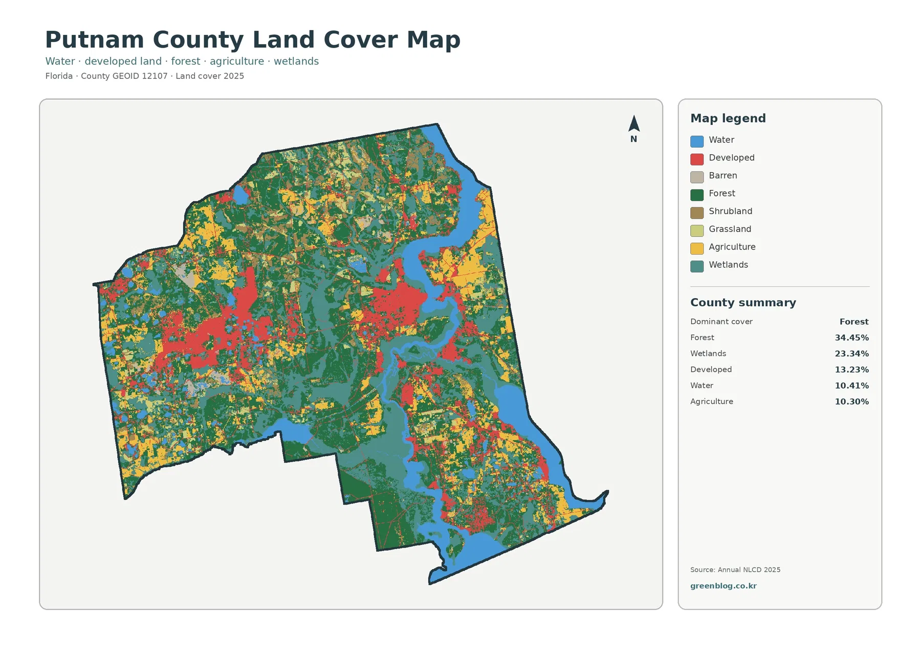 Putnam County land cover map