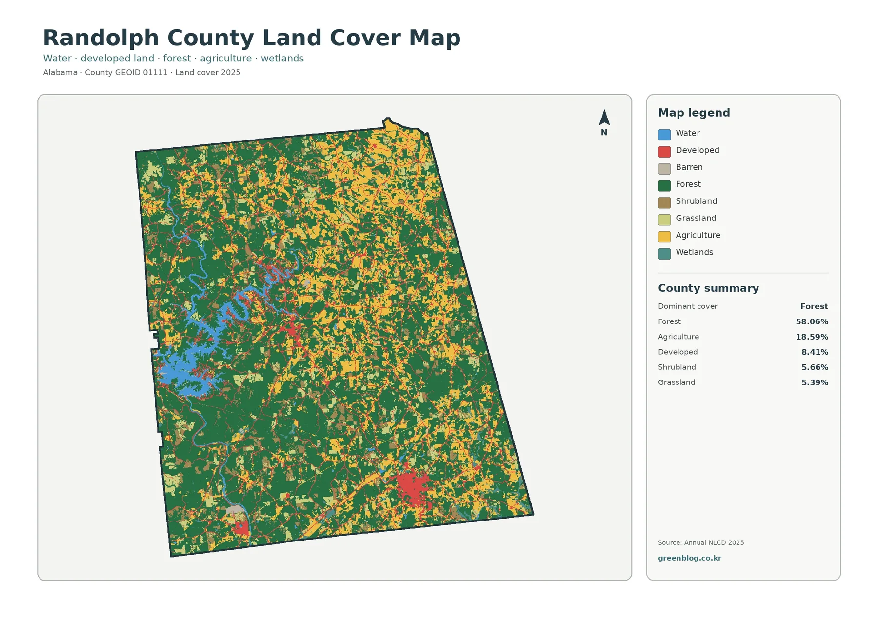 Randolph County land cover map featured image