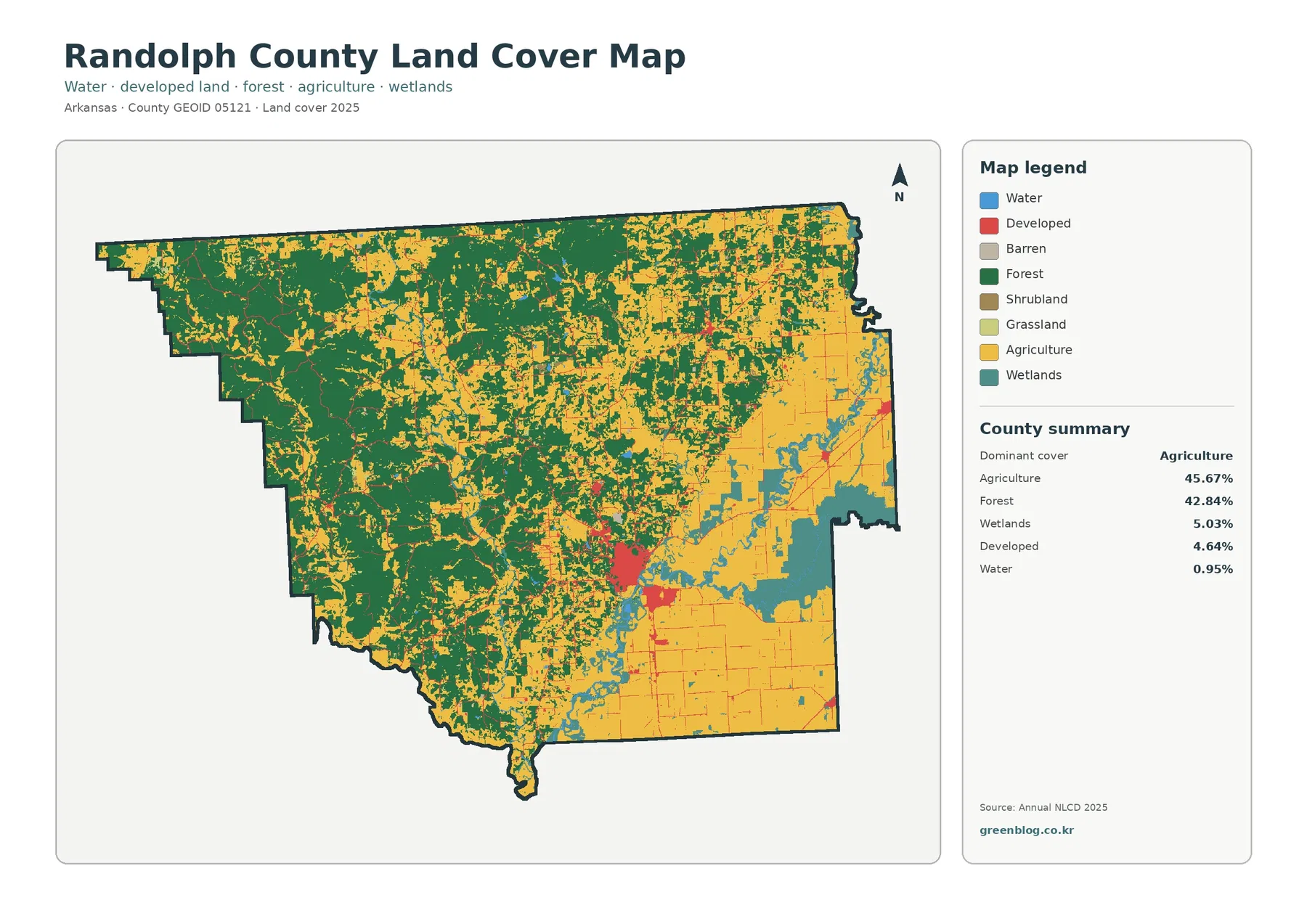 Randolph County land cover map featured image