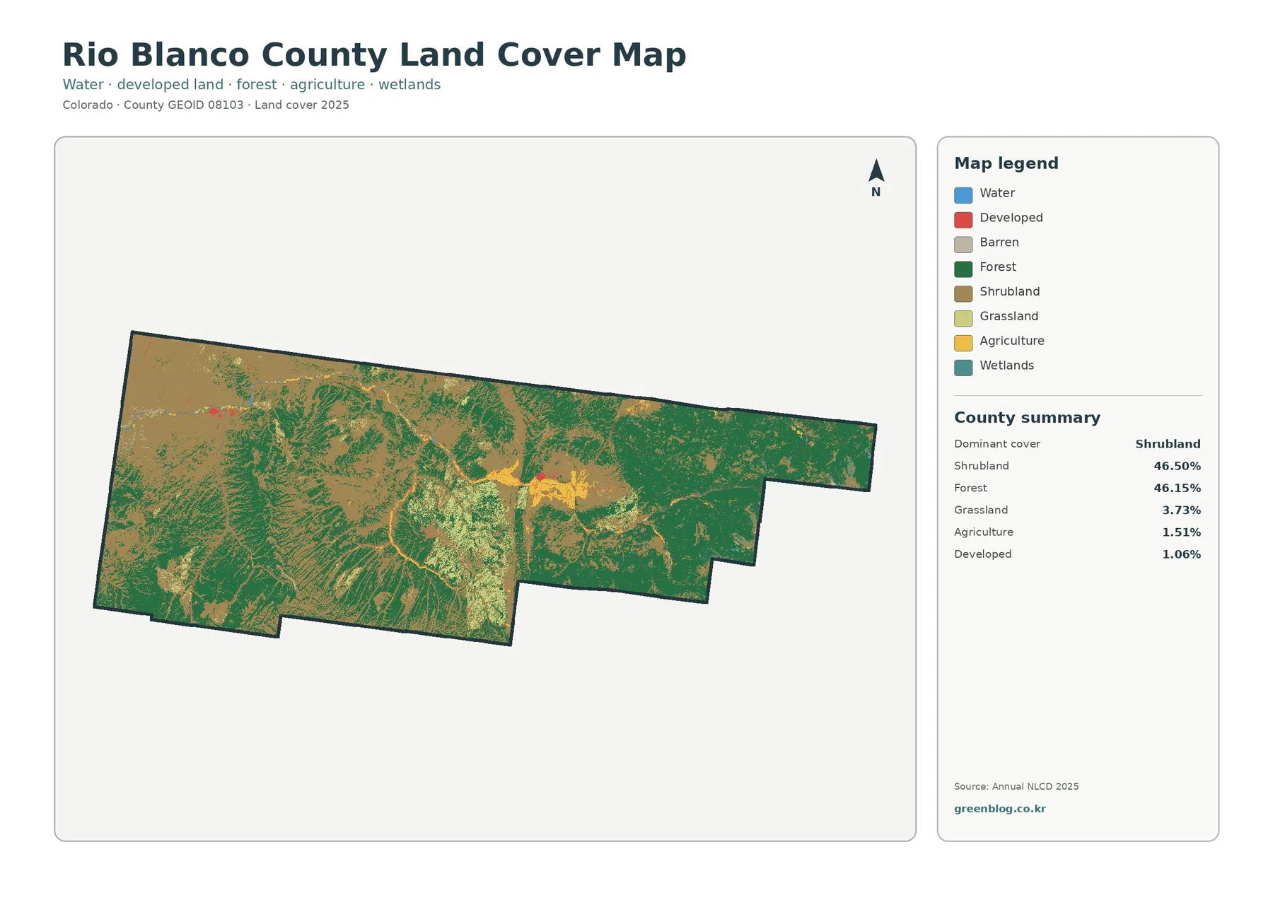 Rio Blanco County land cover map featured image